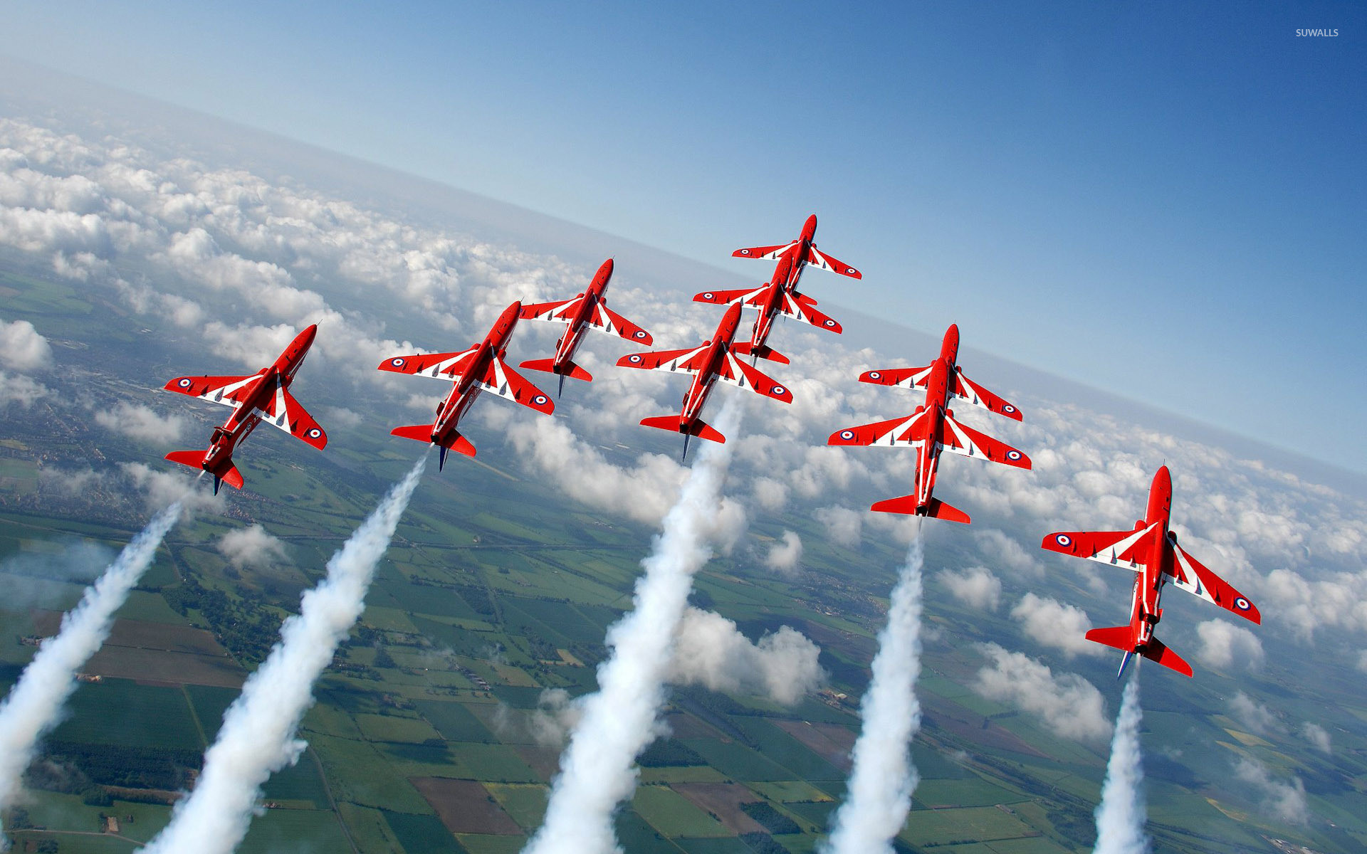 1920x1200 Red Arrows in formation wallpaper