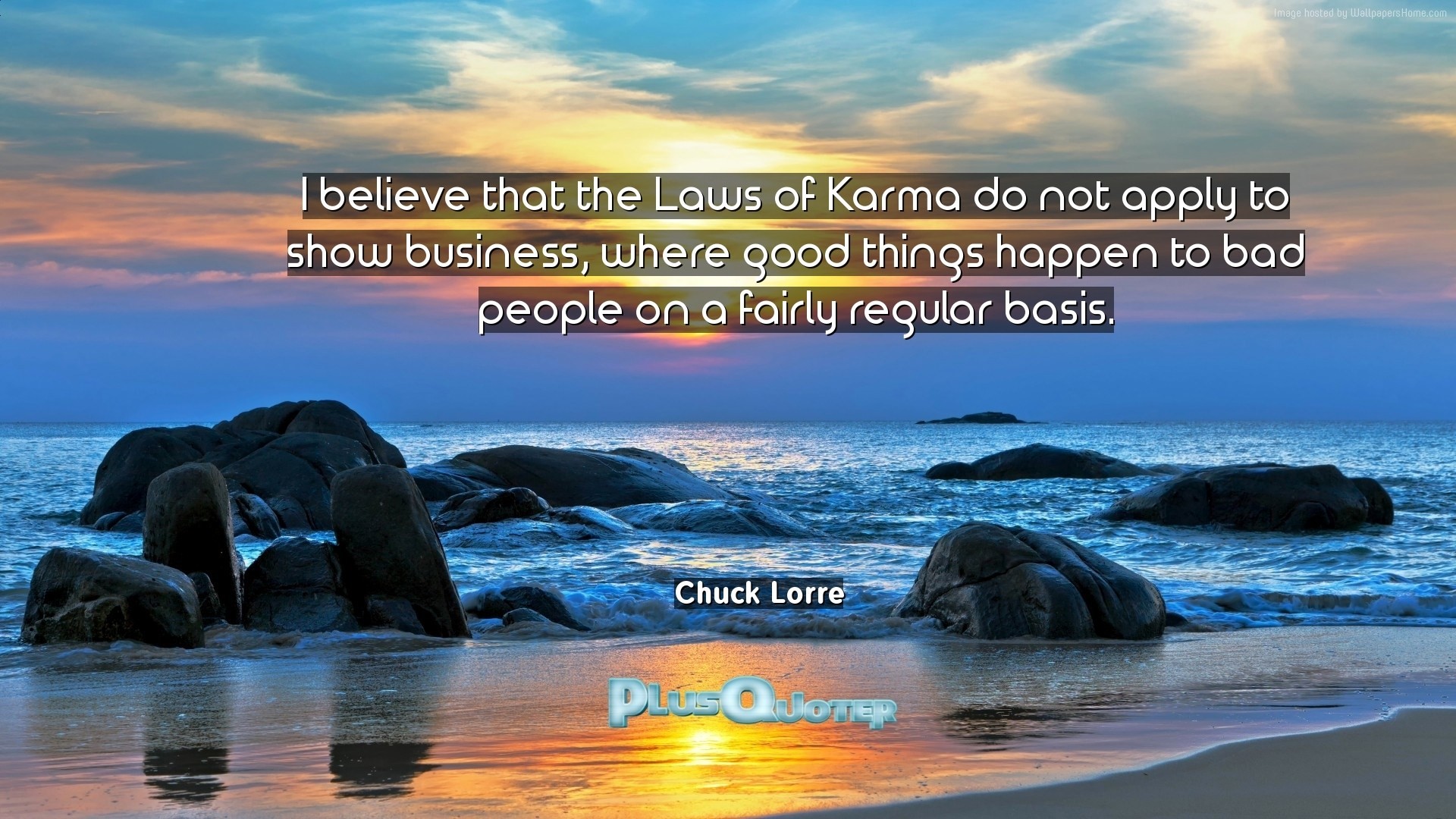 1920x1080 Download Wallpaper with inspirational Quotes- "I believe that the Laws of  Karma do not