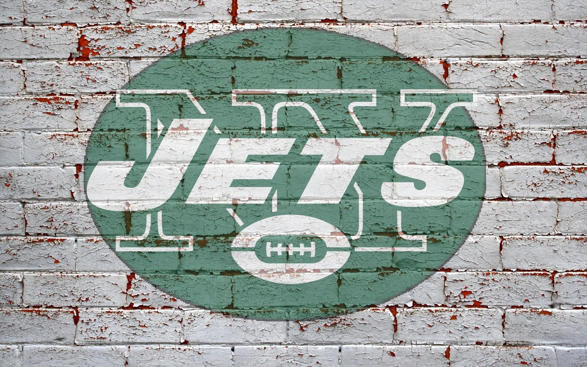 1920x1200 new york jets logo on grey brick wall.  1920x1080 1600x1200