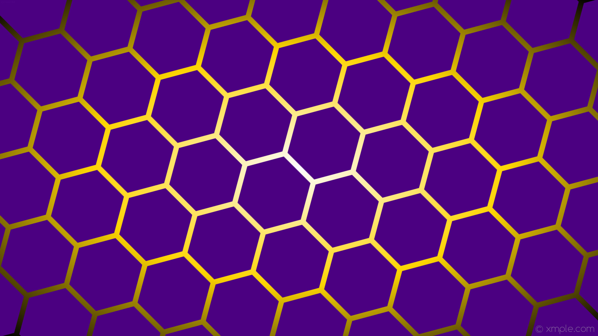 1920x1080 wallpaper gradient glow purple yellow hexagon white black indigo gold  #4b0082 #ffffff #ffd700