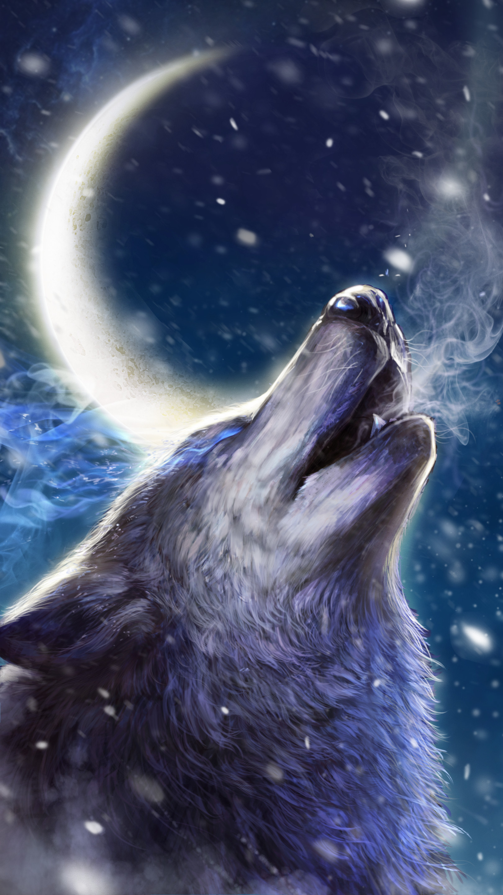 1620x2880 Howling wolf live wallpaper! Wolf Wallpaper, Animal Wallpaper, Anime Wolf, Wolf  Background