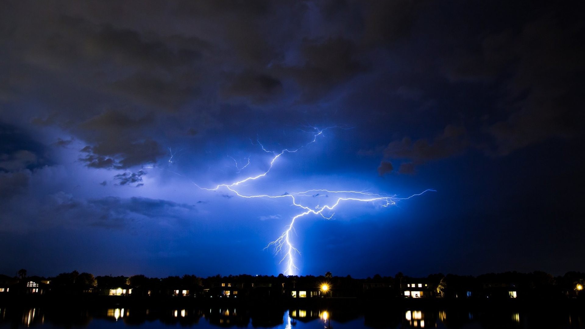 1920x1080 Thunder Tag - Nature Thunder Sky Storm Night Flash Lightning Wallpapers Hd  Free for HD 16