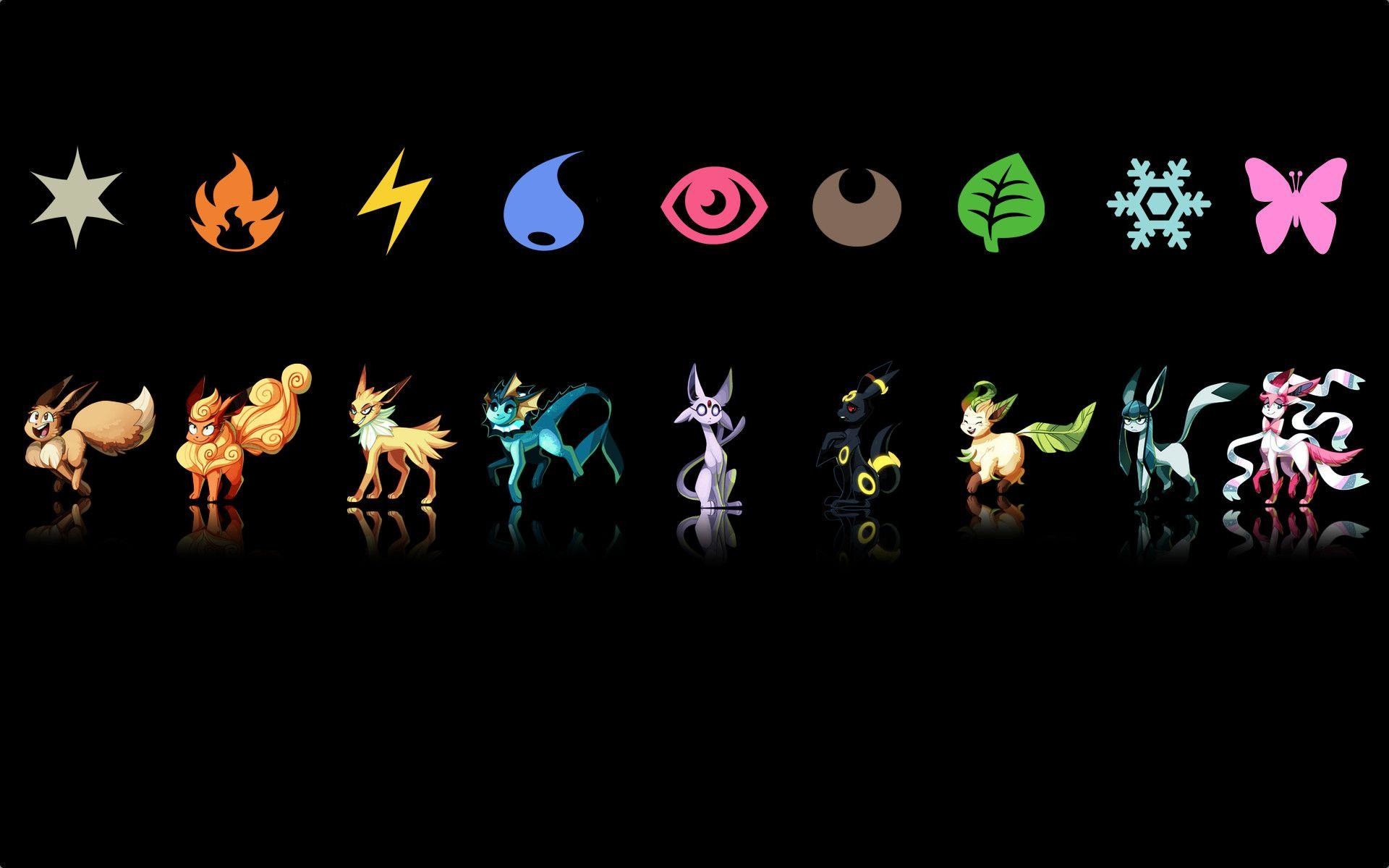 1920x1200 Wallpapers For > Eevee Evolutions With Sylveon Wallpaper