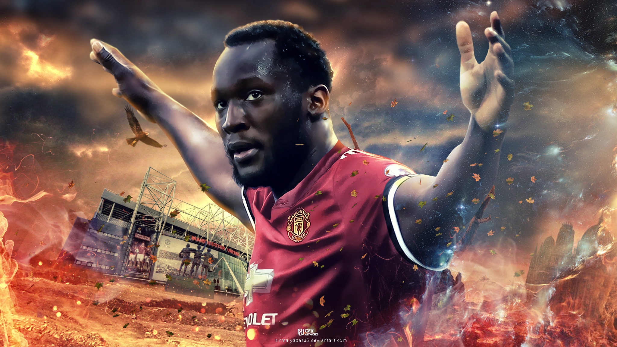2048x1152 Romelu Lukaku : Welcome to Manchester United by nirmalyabasu5