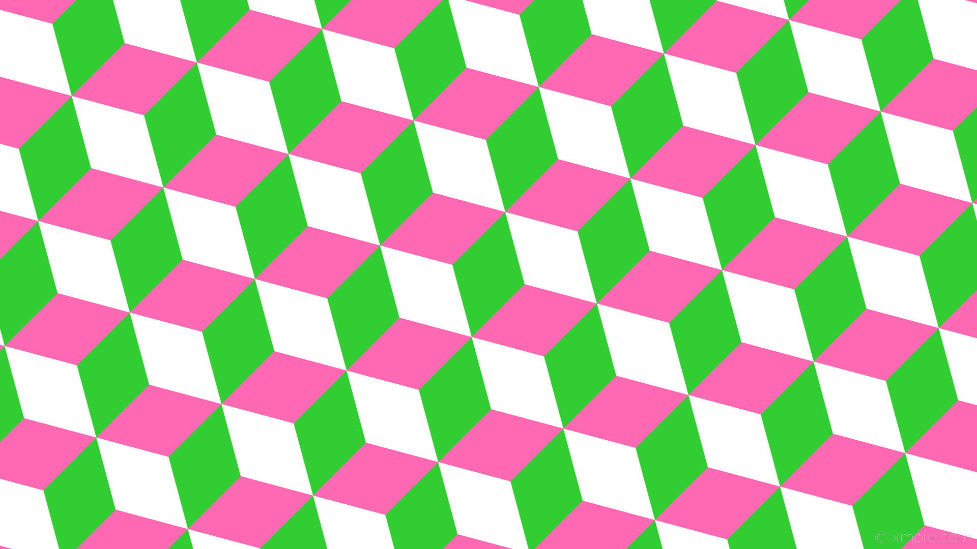 1920x1080 wallpaper green pink white 3d cubes lime green hot pink #32cd32 #ff69b4  #ffffff
