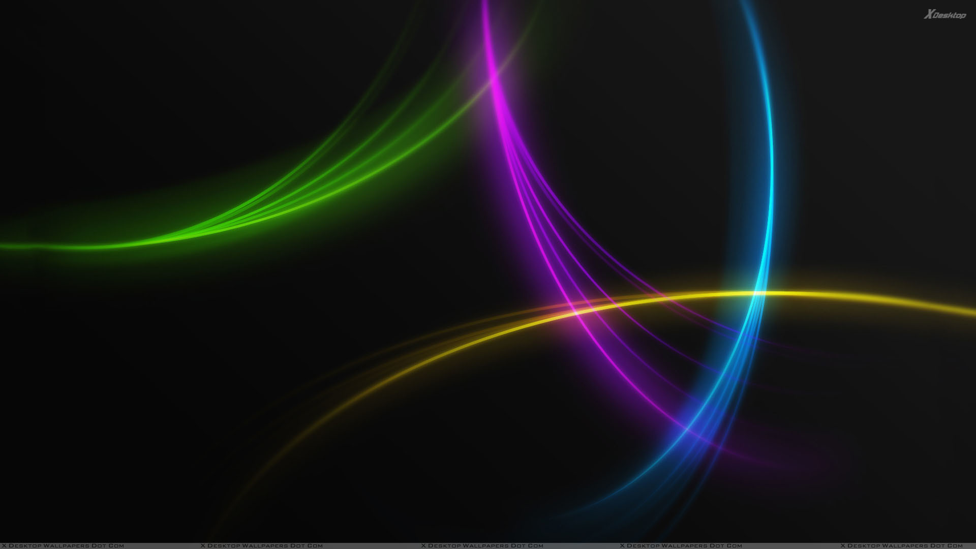 1920x1080 Beautiful Colorful Lines on Black Background Wallpaper