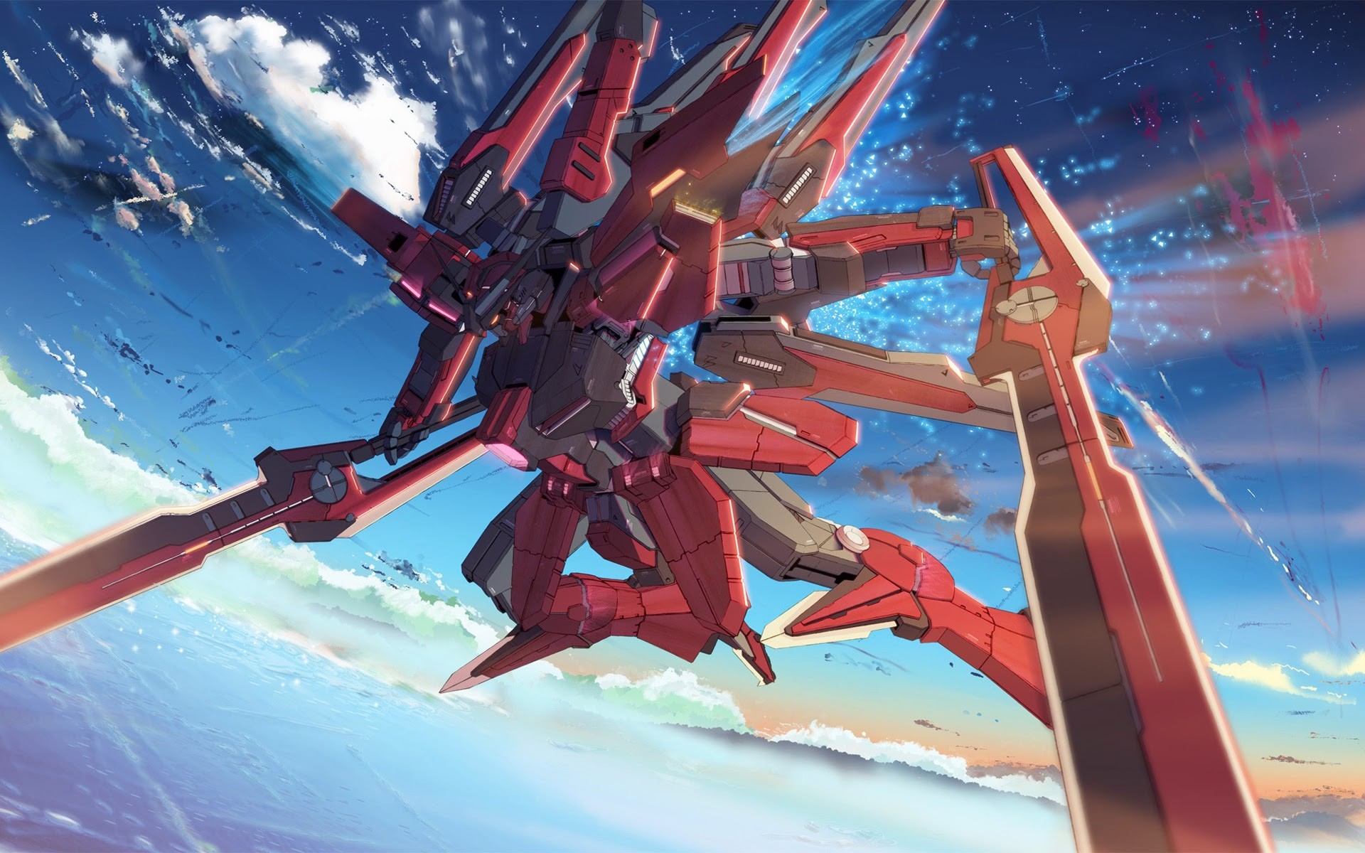 1920x1200 Gundam 00 Anime Mecha Sky a917 HD Wallpaper