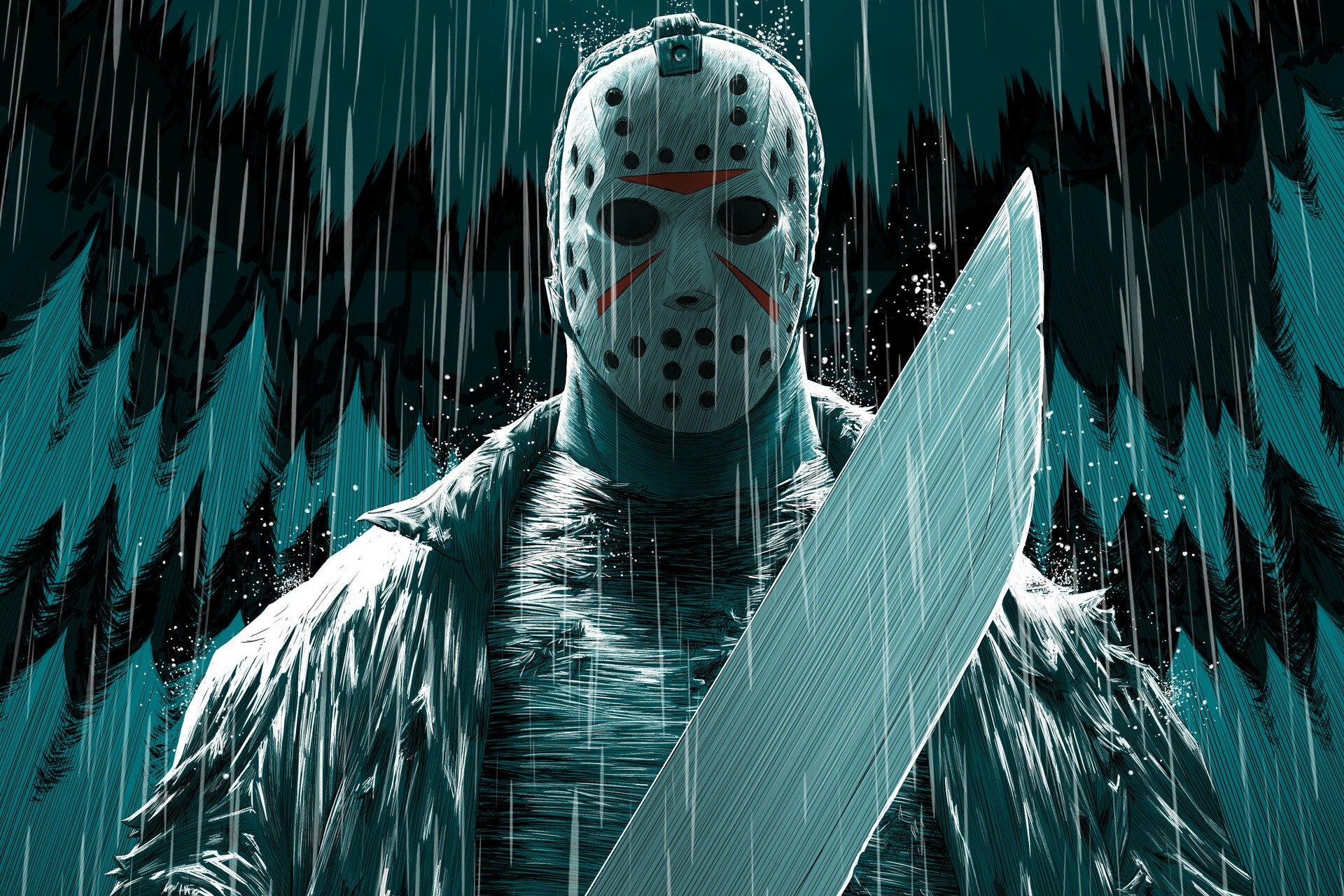 1920x1280 HD Wallpaper Jason Voorhees, Mask, Movie, Friday The 13th, Art