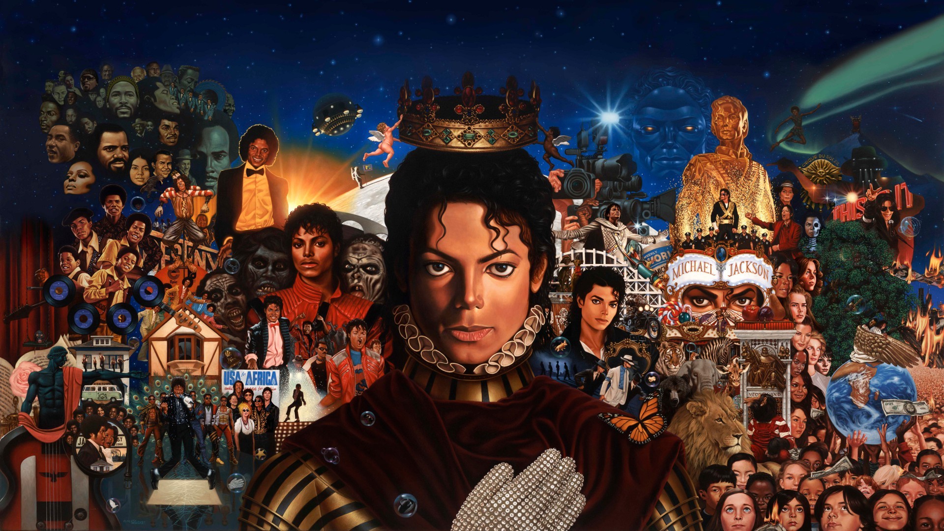 1920x1080 Michael Jackson Album art Deconstructed.