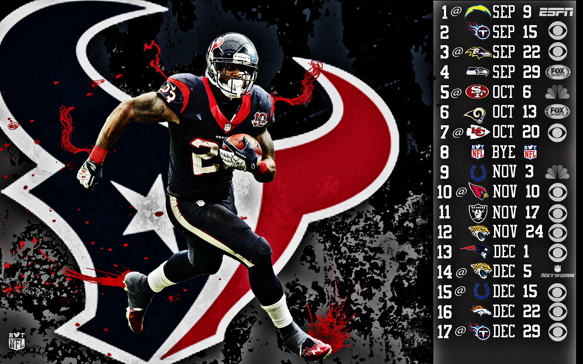 1920x1200 ... Arian Foster 2013 Schedule HDR ...