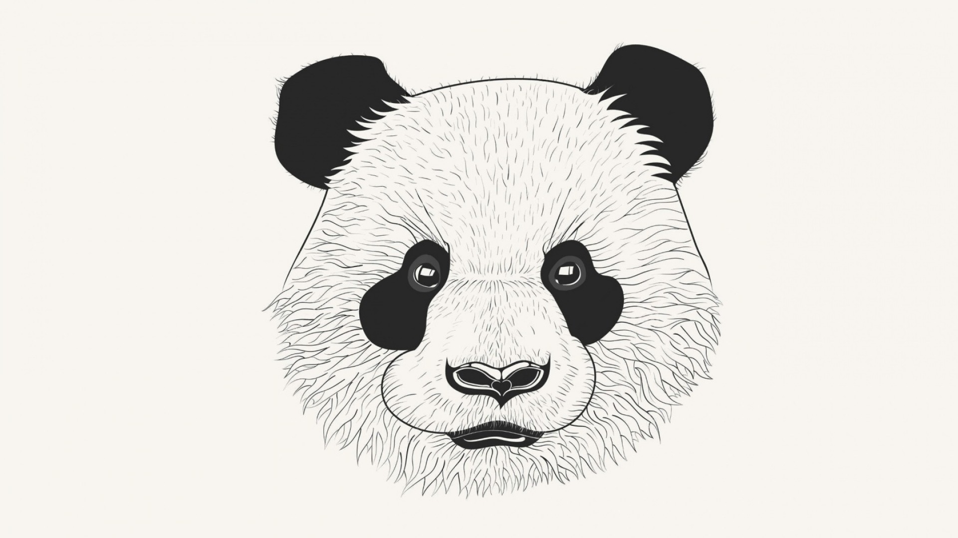 1920x1080 Preview wallpaper panda, art, muzzle 