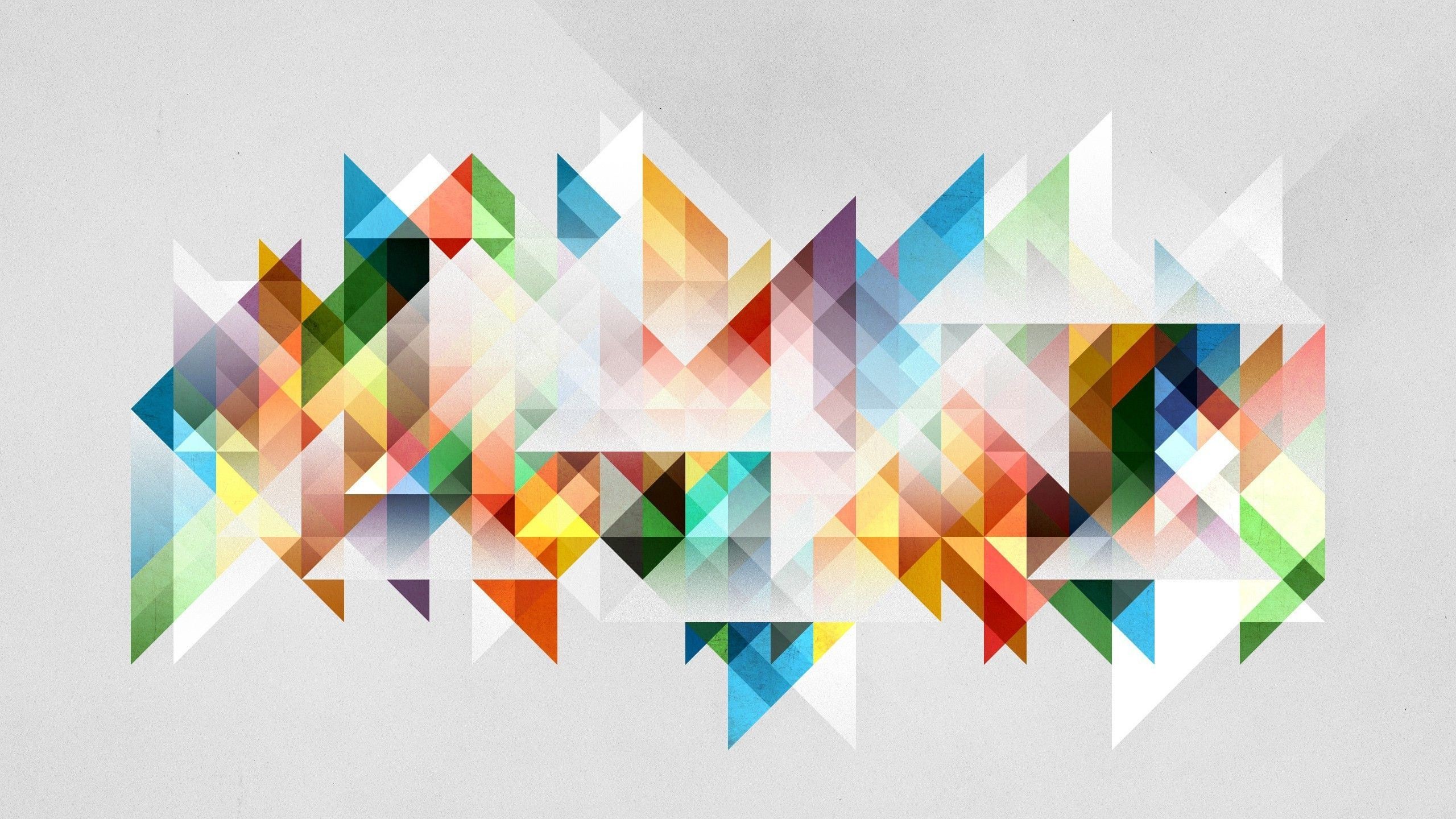 2560x1440 ... triangles forming a shape HD Wallpaper 