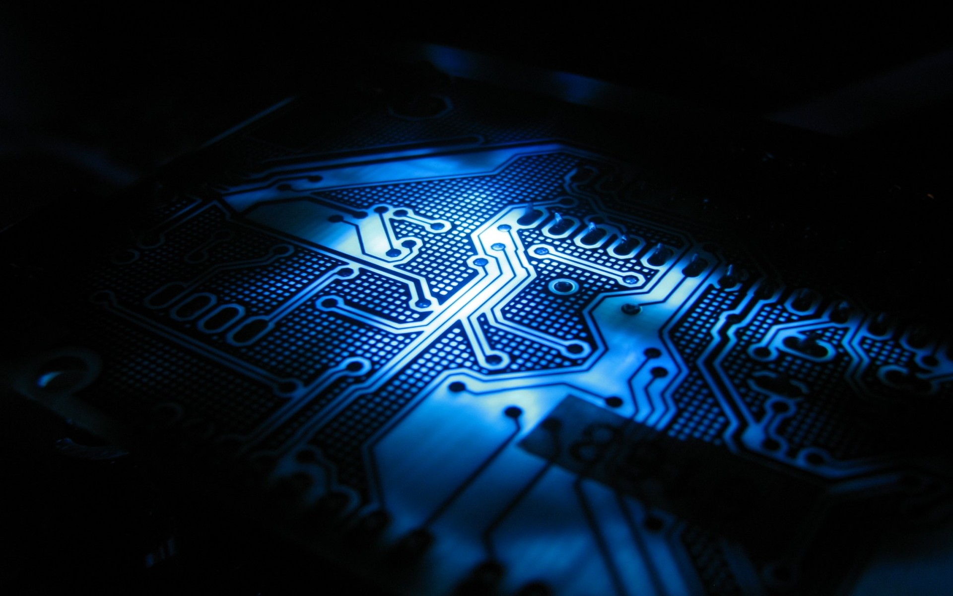 1920x1200 circuit board Electronic Devices tech blue abstract line metal detail  wallpaper