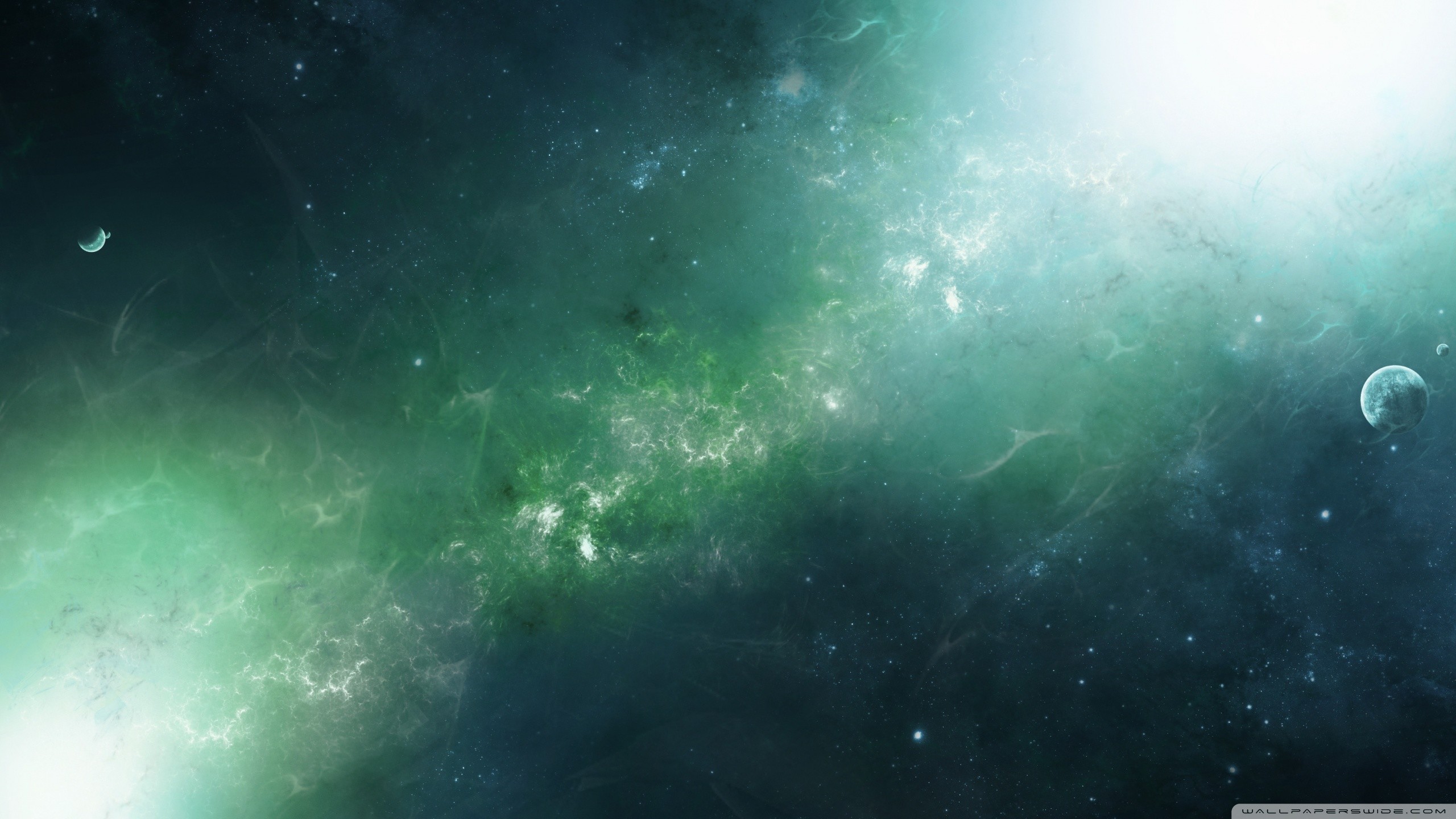Green planet Wallpaper 4K, Orbit, Outer space, Cosmos, #8758