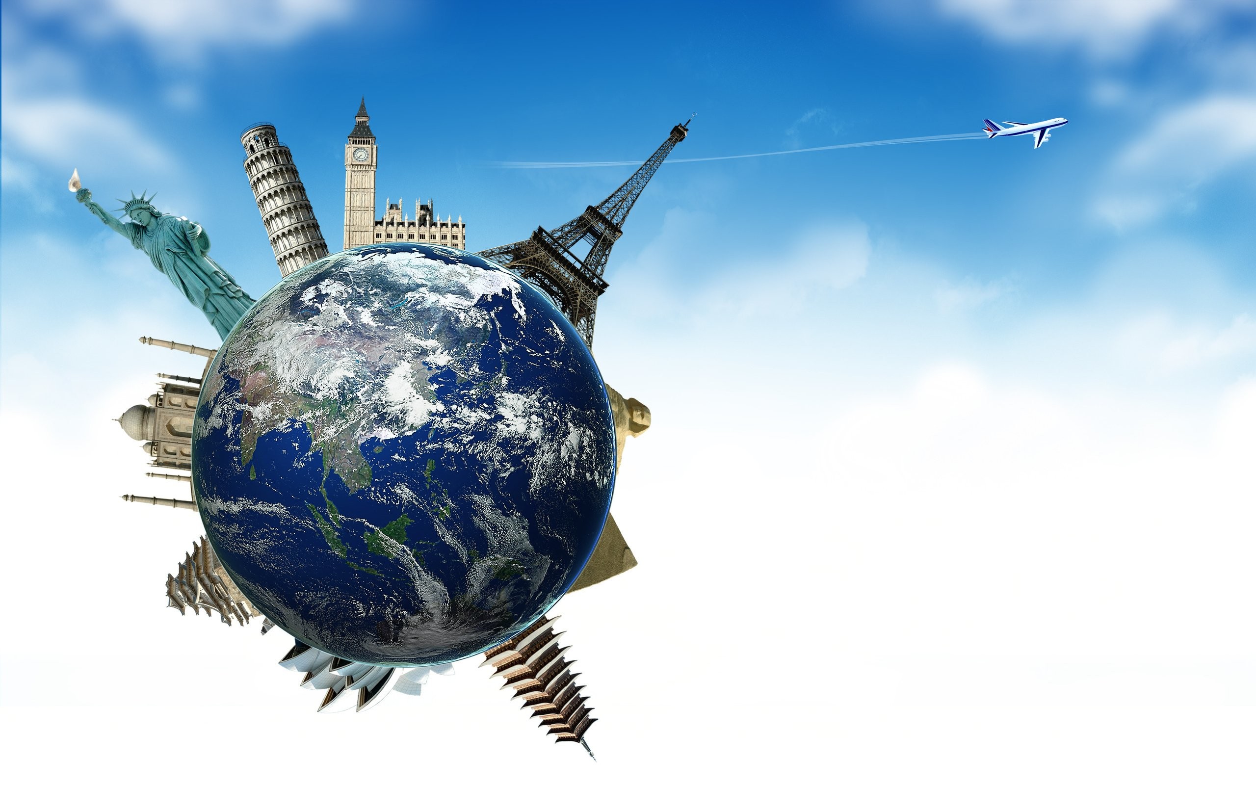 2560x1600 airplane planet sky earth globe earth plane travel tourism France England  Spain wallpaper