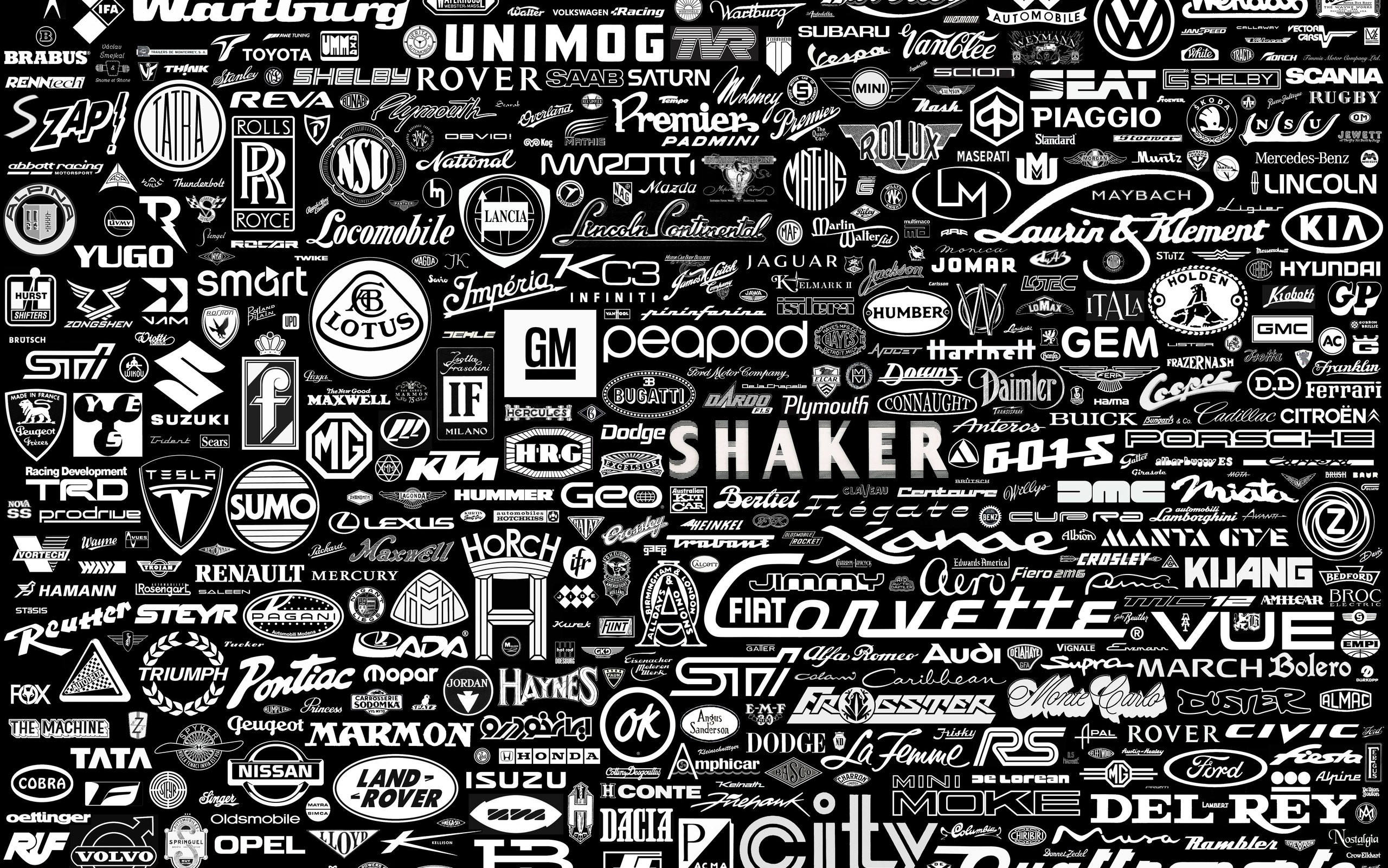 2560x1600 Car Logo Collage Wallpaper