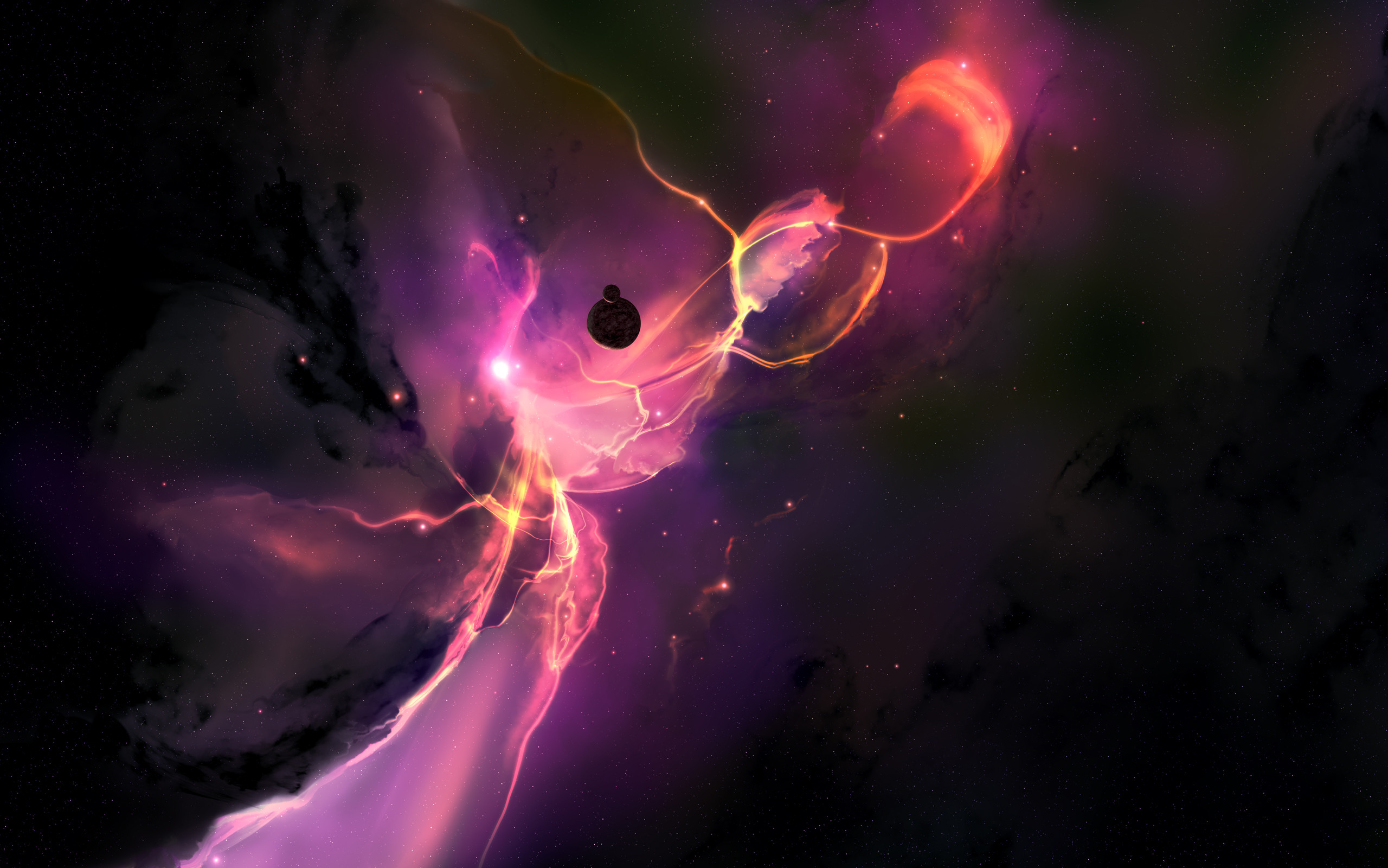 2560x1600 Purple space artwork