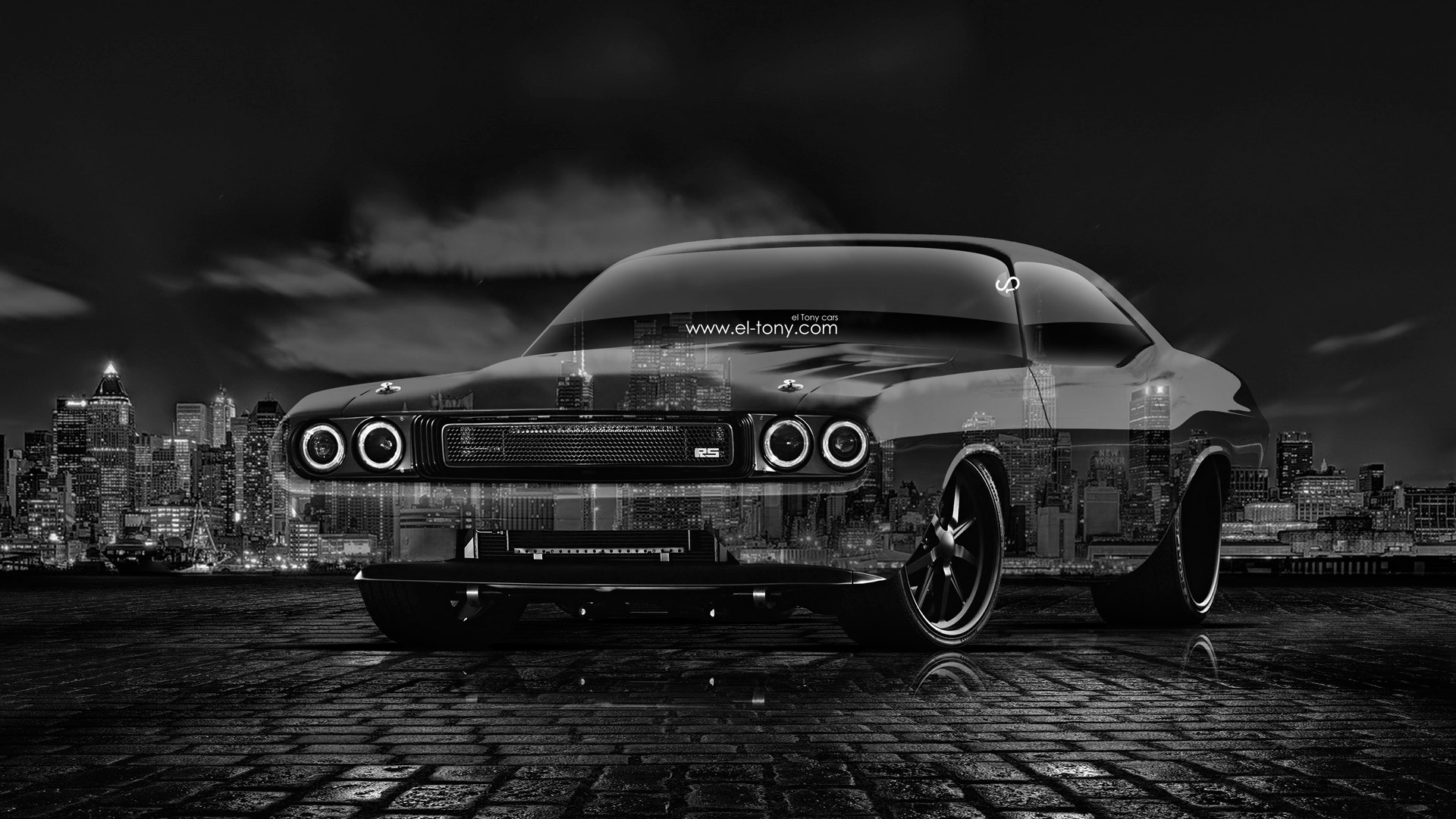 1920x1080 Image Black Dodge Challenger