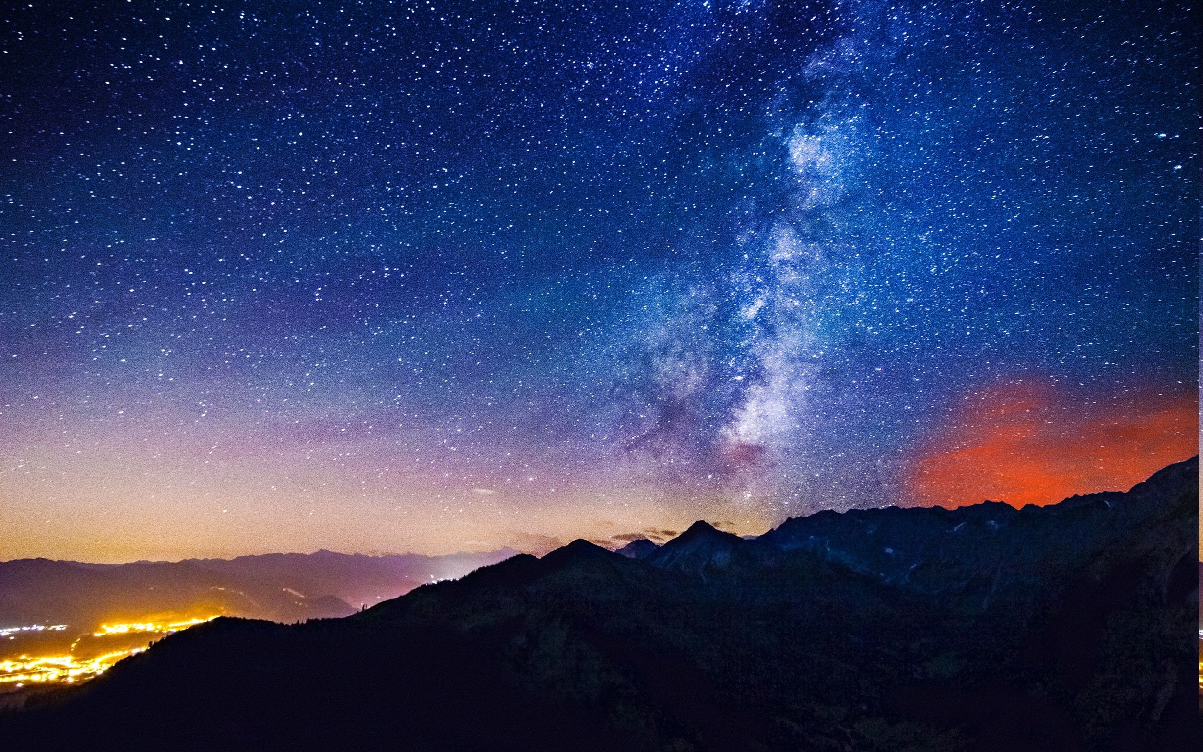 2457x1536 nature, Mountain, Stars, Sky Wallpapers HD / Desktop and Mobile Backgrounds