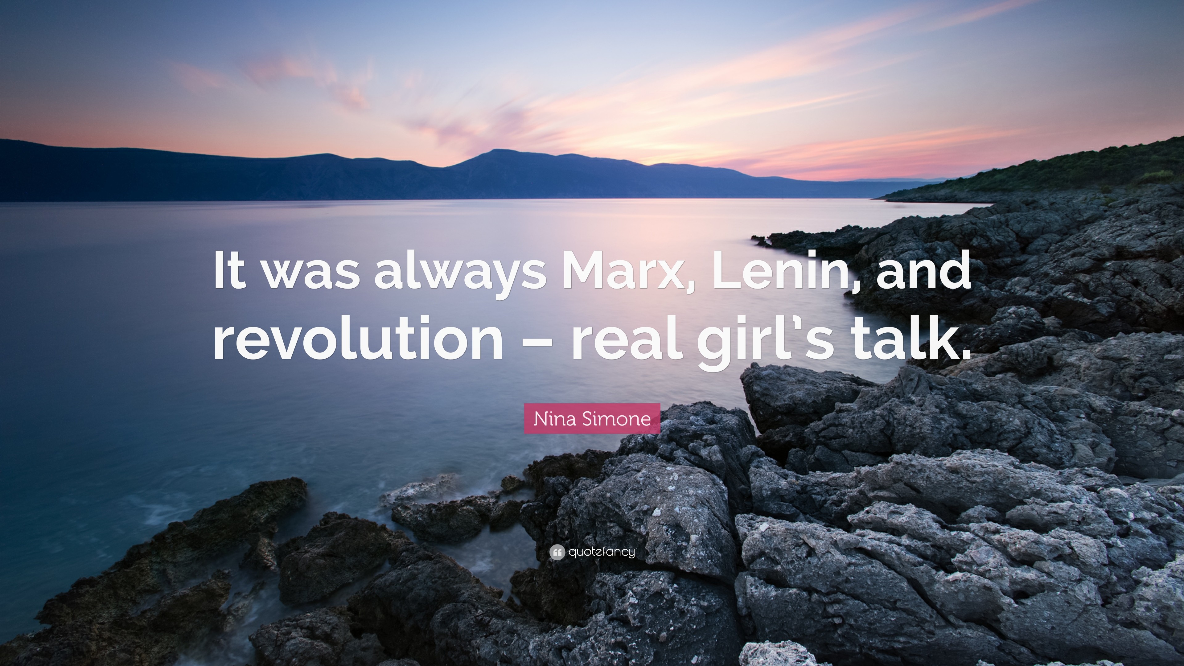 3840x2160 Nina Simone Quote: “It was always Marx, Lenin, and revolution – real