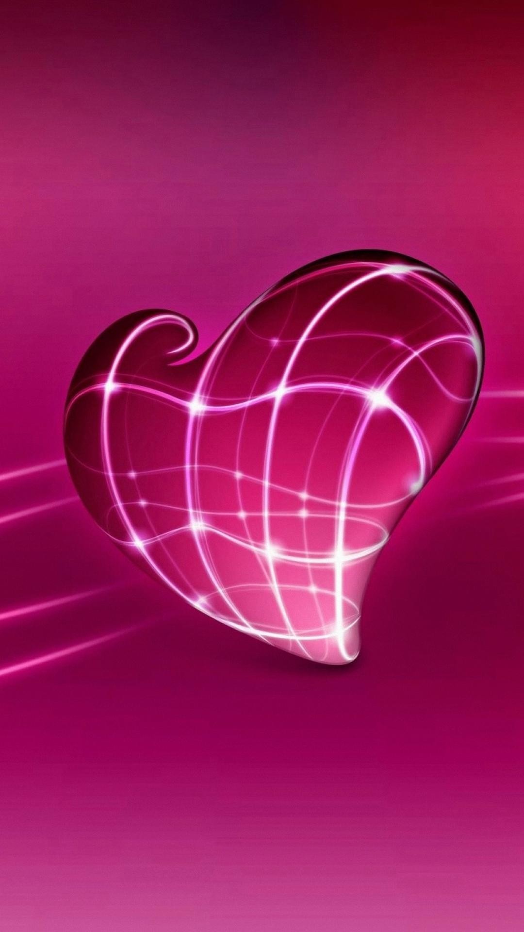 1080x1920 wallpaper.wiki-Light-Heart-Cool-Pink-Iphone-Wallpaper-