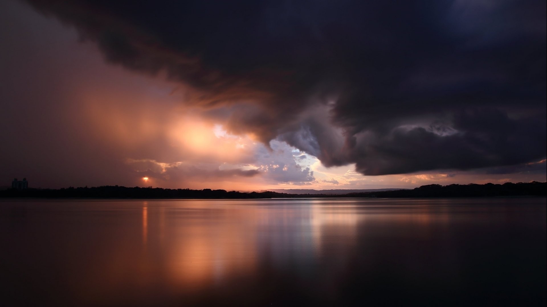 1920x1080 Beauty Dark Sky Reflection Smooth Light Water Sunset Photography Beautiful  Places Lake Dramatic Nature Color Colorful Sunrise Clouds Landscape Sunsets  ...