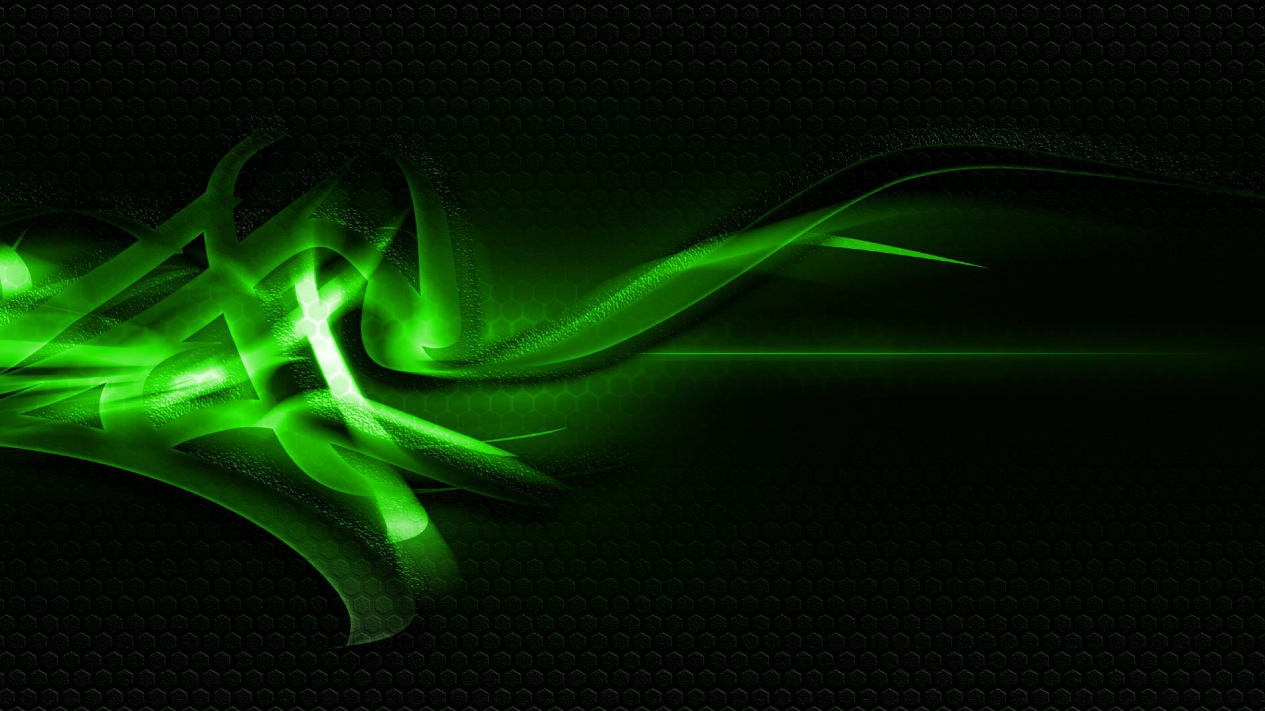 2560x1440 Green And Black Abstract Wallpaper