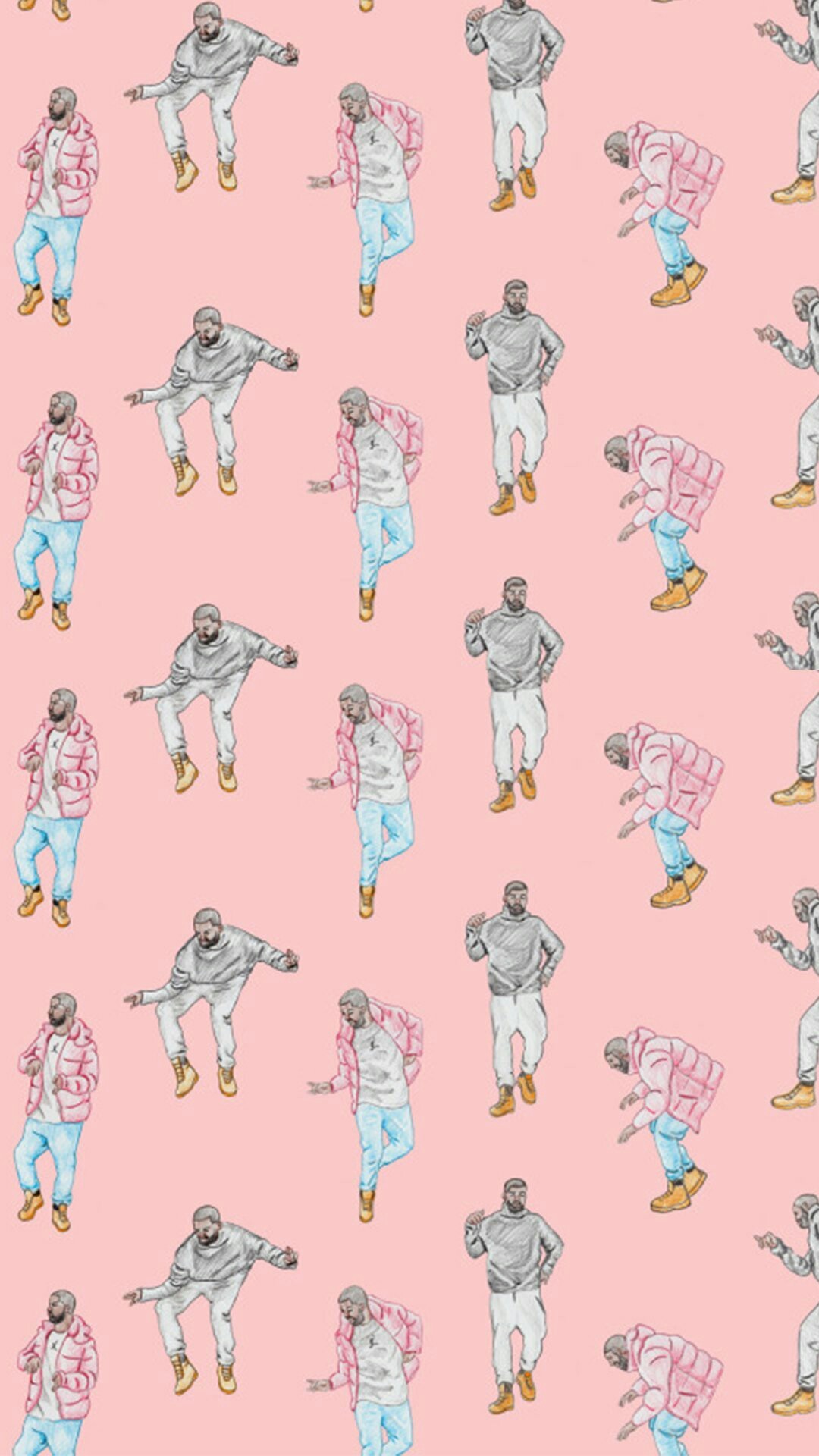 1080x1920 Drake Hotline Bling Patter Phone wallpaper/background Source: Unknown