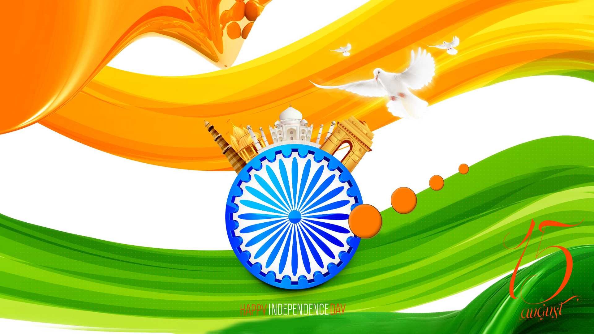 1920x1080 Indian National Flag Wallpaper 3D