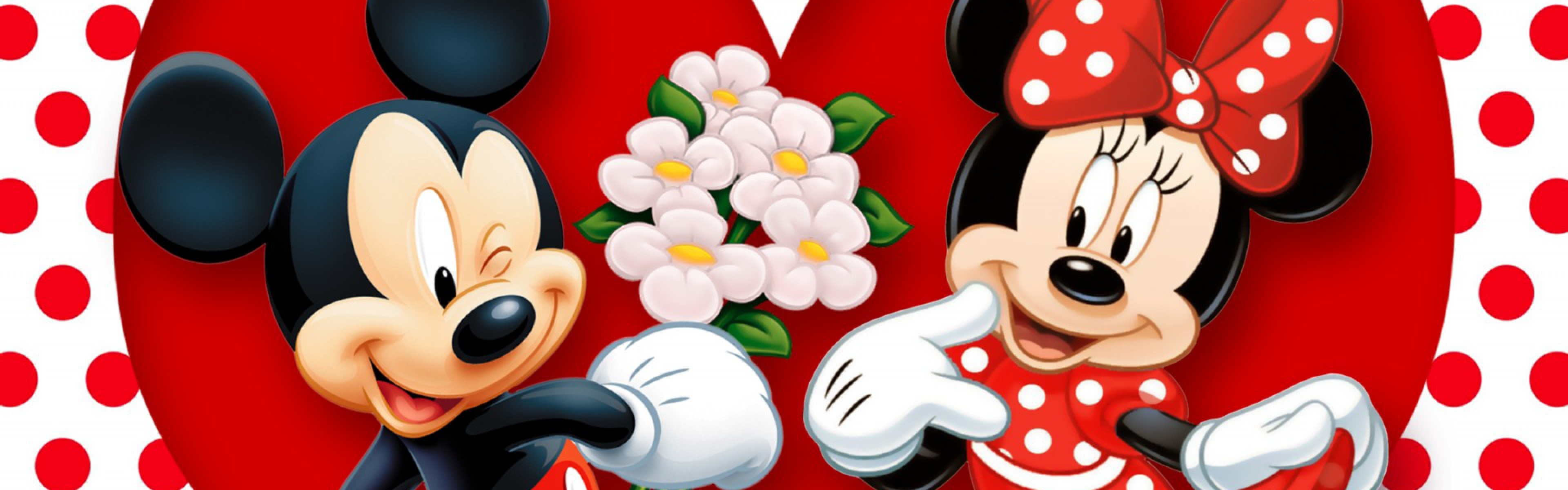 3840x1200  Wallpaper minnie mouse, mickey mouse, mouse