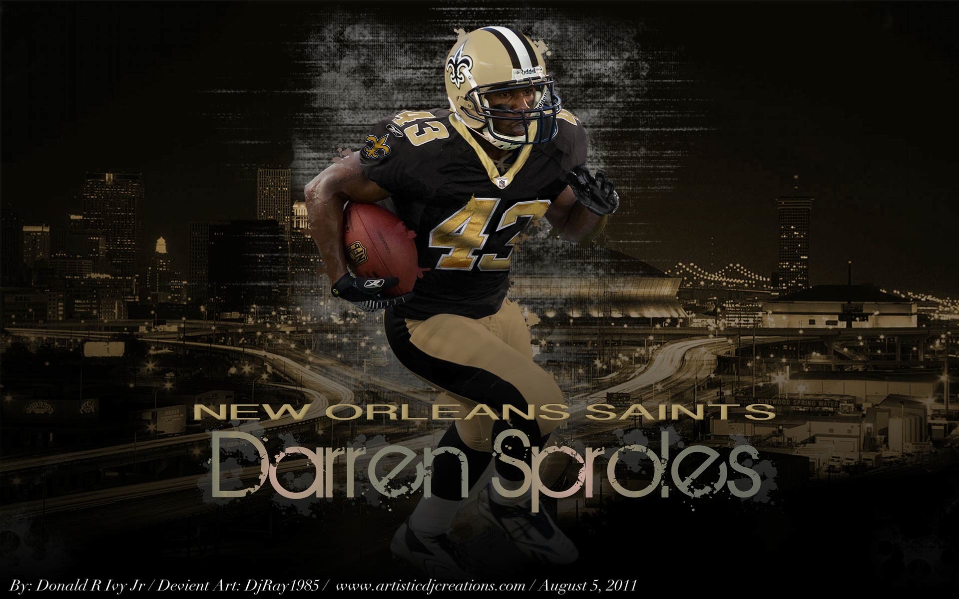 1920x1200 Free Wallpapers - Darren Sproles New Orleans Saints Wallpaper