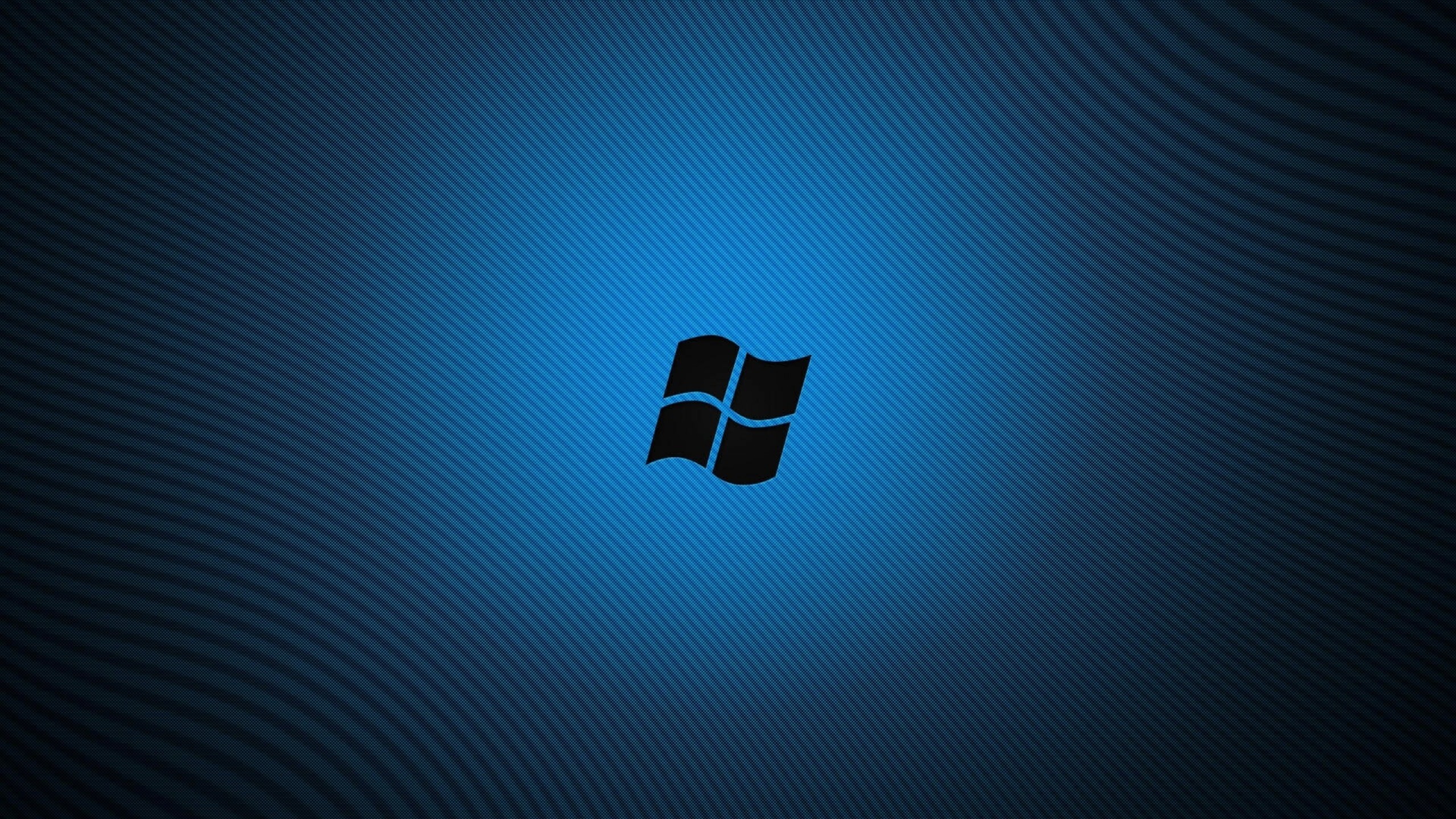 2560x1440 Preview wallpaper windows, blue, black, logo 