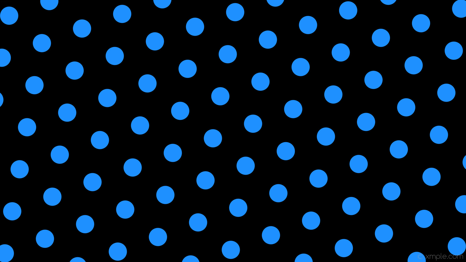 1920x1080 wallpaper blue hexagon black polka dots dodger blue #000000 #1e90ff  diagonal 20Â° 75px
