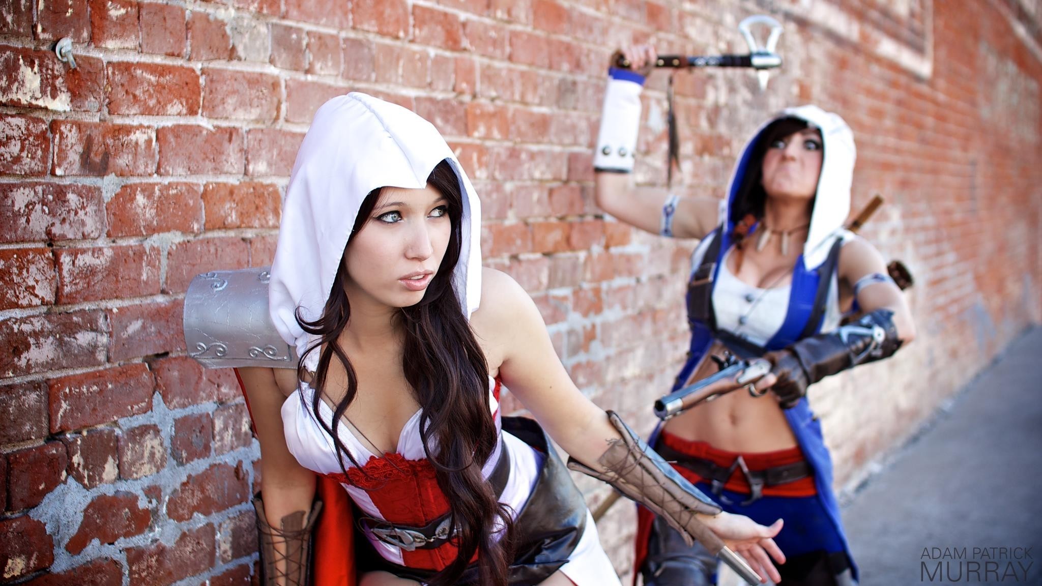 2048x1152 People  cosplay Assassin's Creed Jessica Nigri Angelica Danger  Dawn bricks