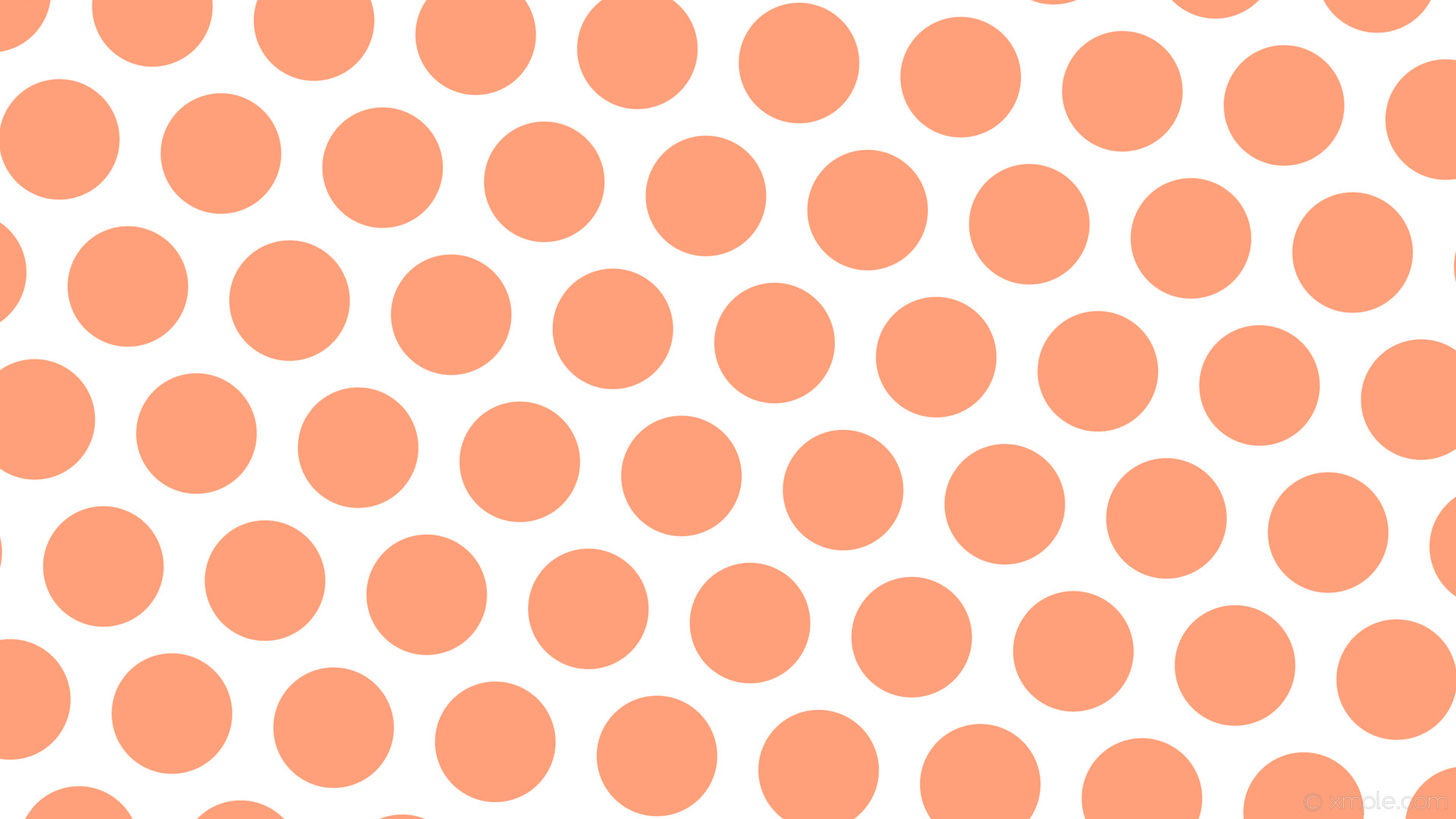 1920x1080 wallpaper white polka dots red hexagon light salmon #ffffff #ffa07a  diagonal 55Â° 159px
