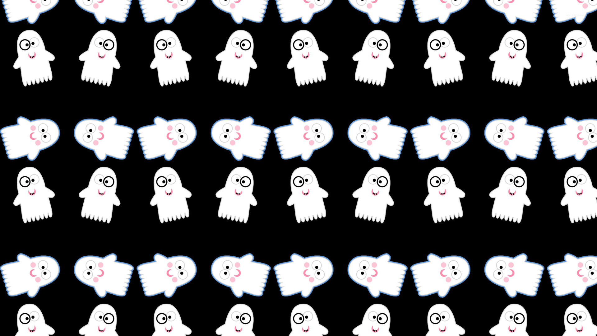 1920x1080 Cute ghost pattern wallpaper - Holiday wallpapers - #24315