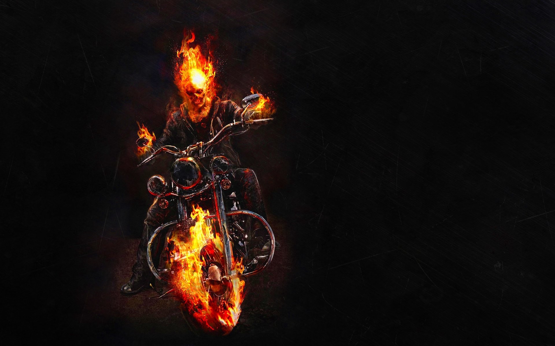 1920x1200 bike chains ghost rider skull fire skeleton ...