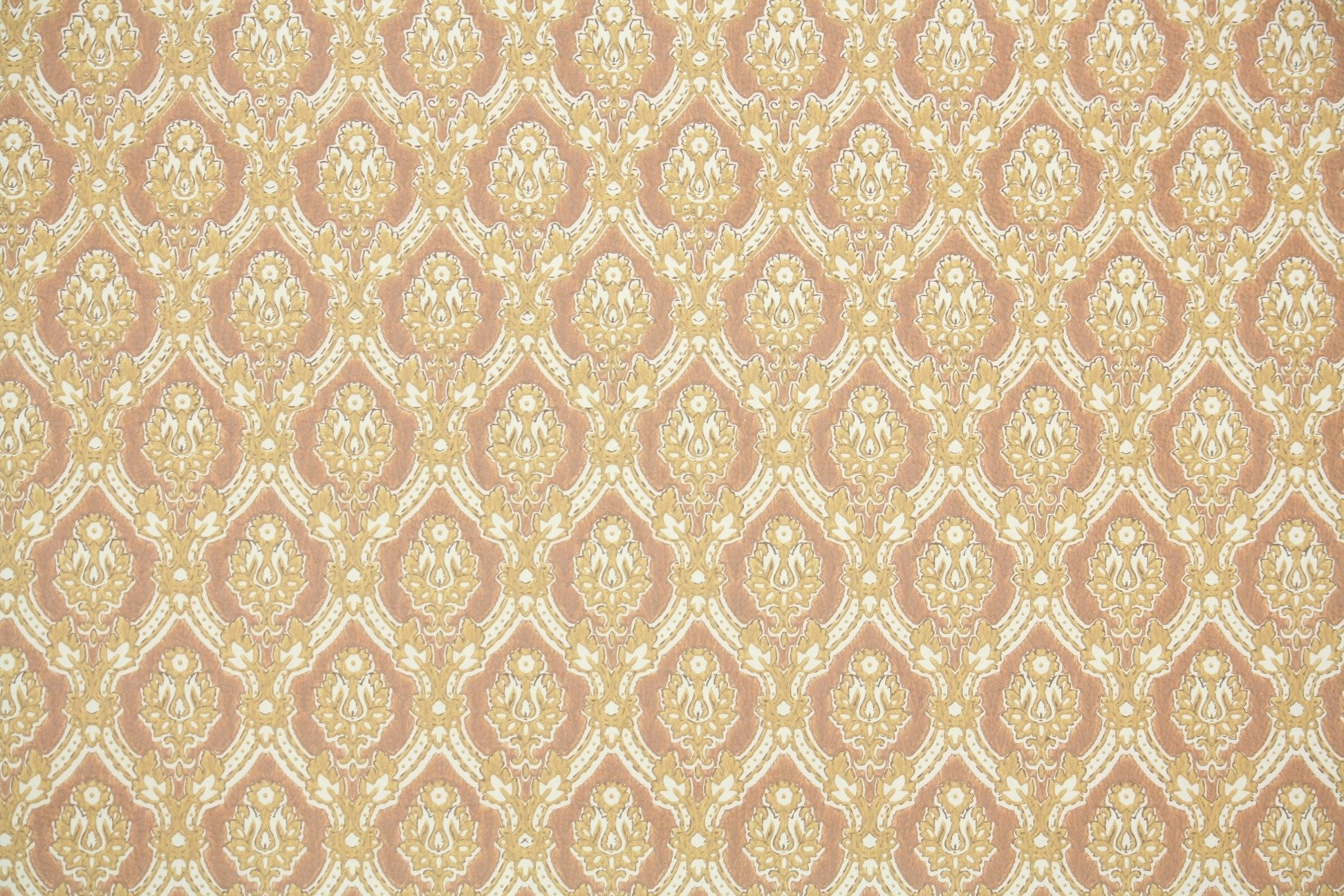 1944x1296 1960s Vintage Wallpaper by the Yard Orange and Gold Rose