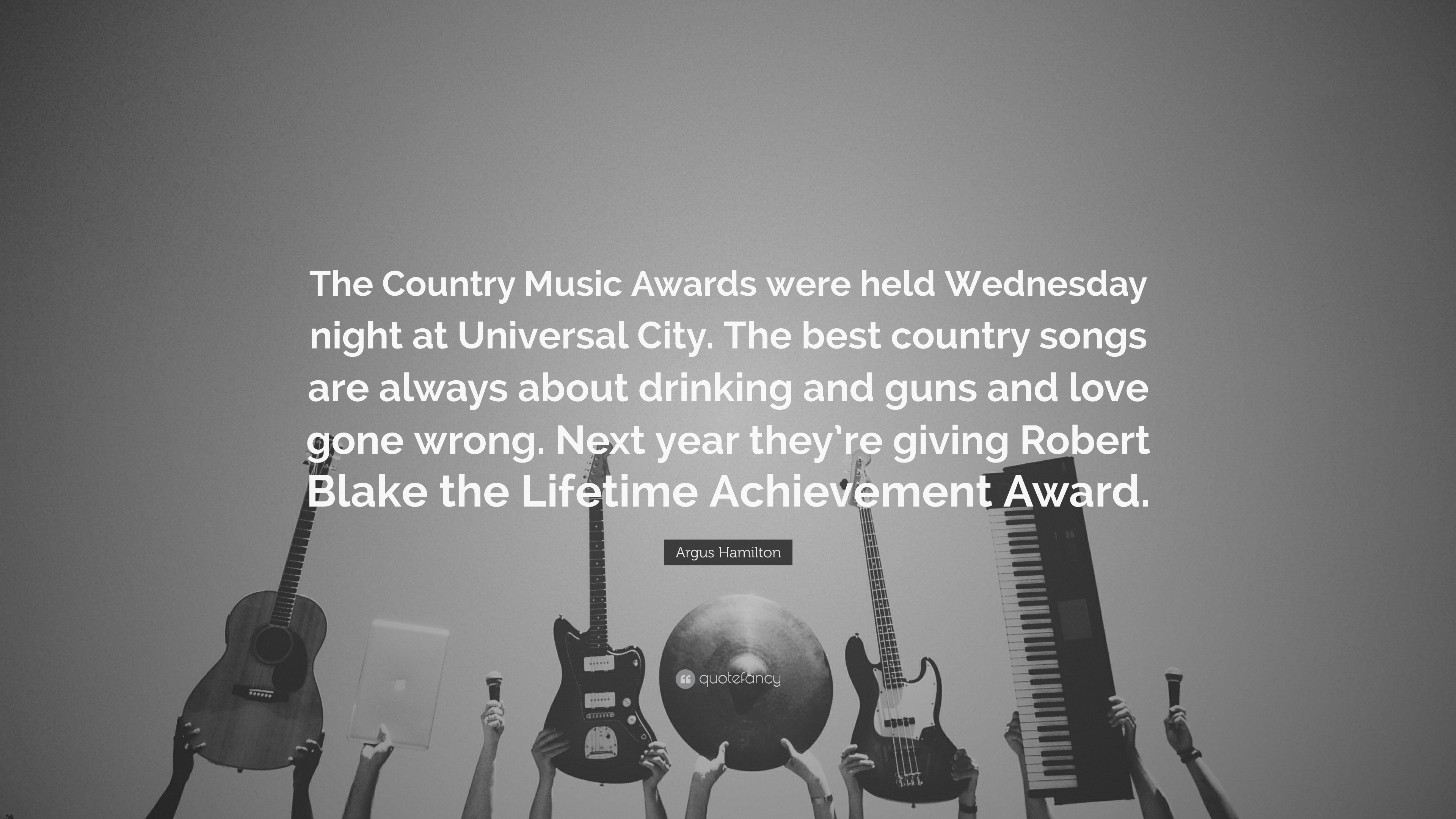3840x2160 Argus Hamilton Quote: “The Country Music Awards were held Wednesday night  at Universal City