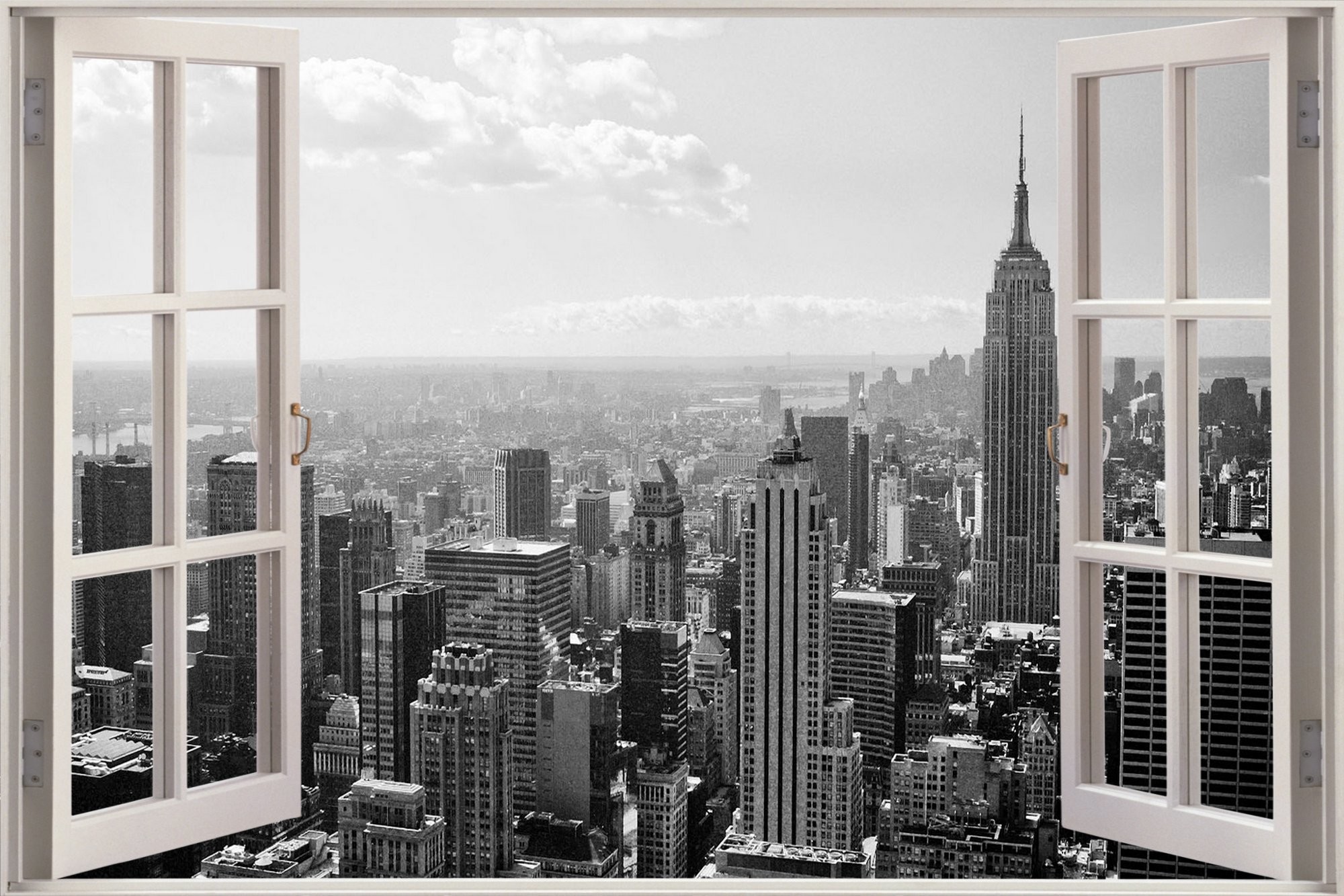 2000x1333 Details about Cheap 3D Window view New York City Wall Sticker Mural Film  Decal Wallpaper S68