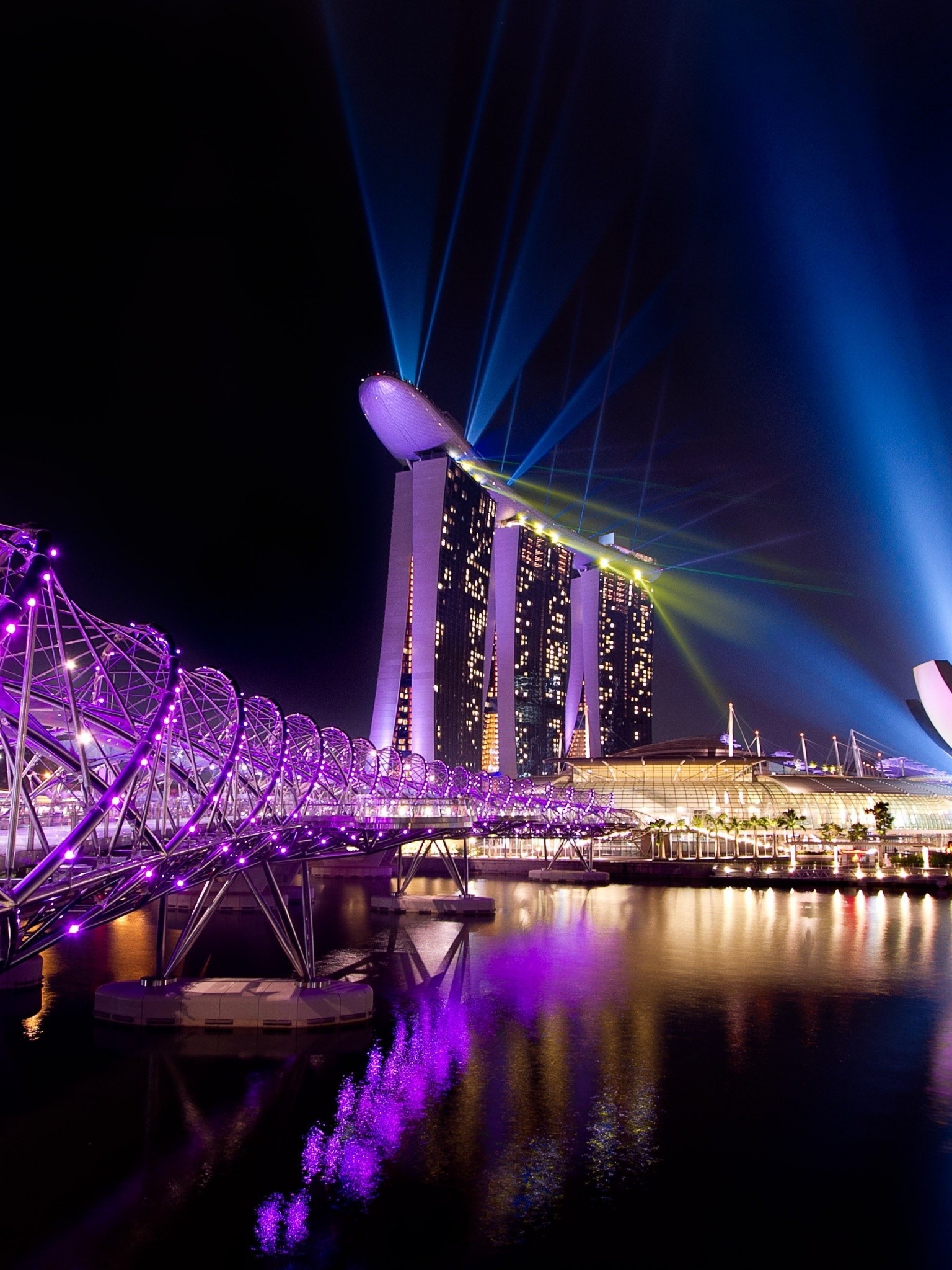 1536x2048 Singapore City Night Lights Wallpaper  768x1024