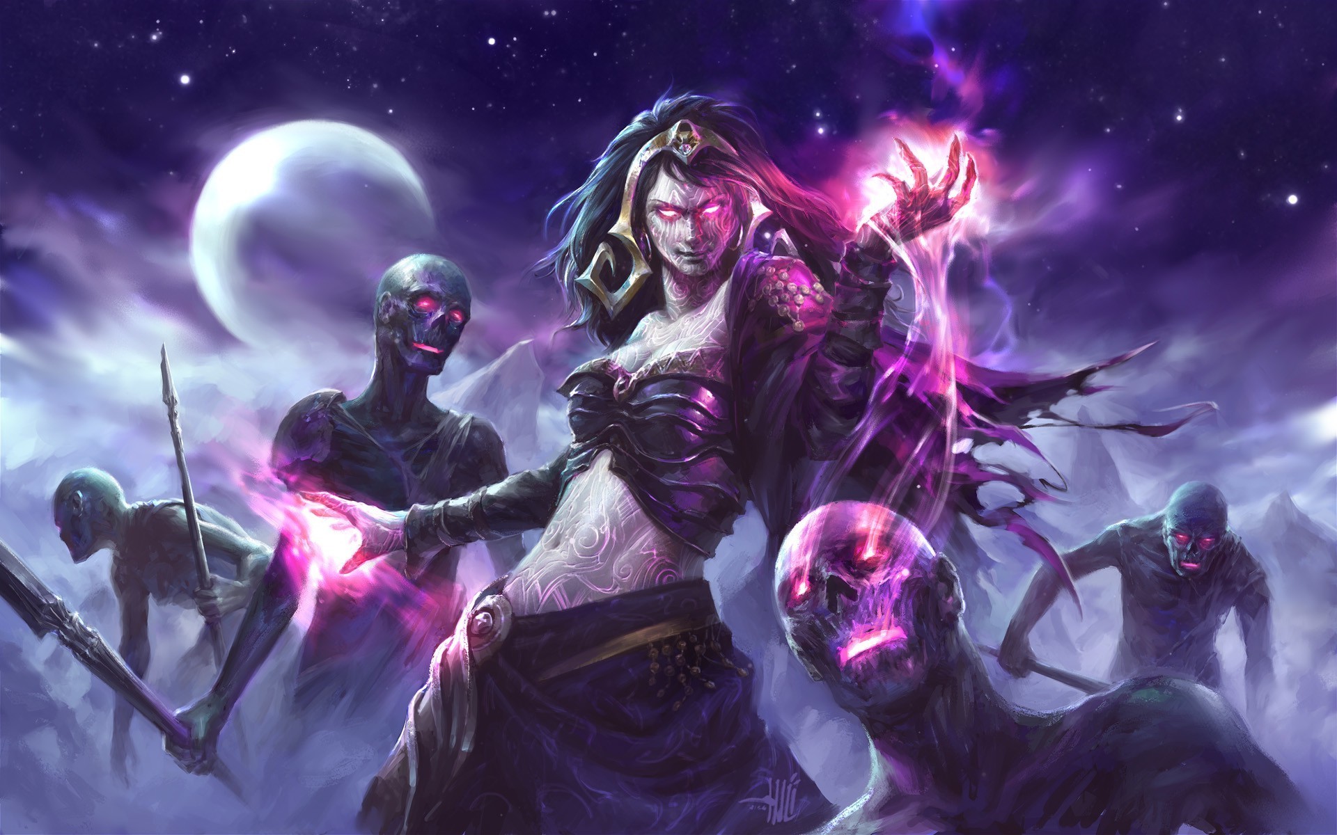 1920x1200 fantasy Art, Magic: The Gathering, Witch, Zombies, Liliana Vess Wallpapers  HD / Desktop and Mobile Backgrounds