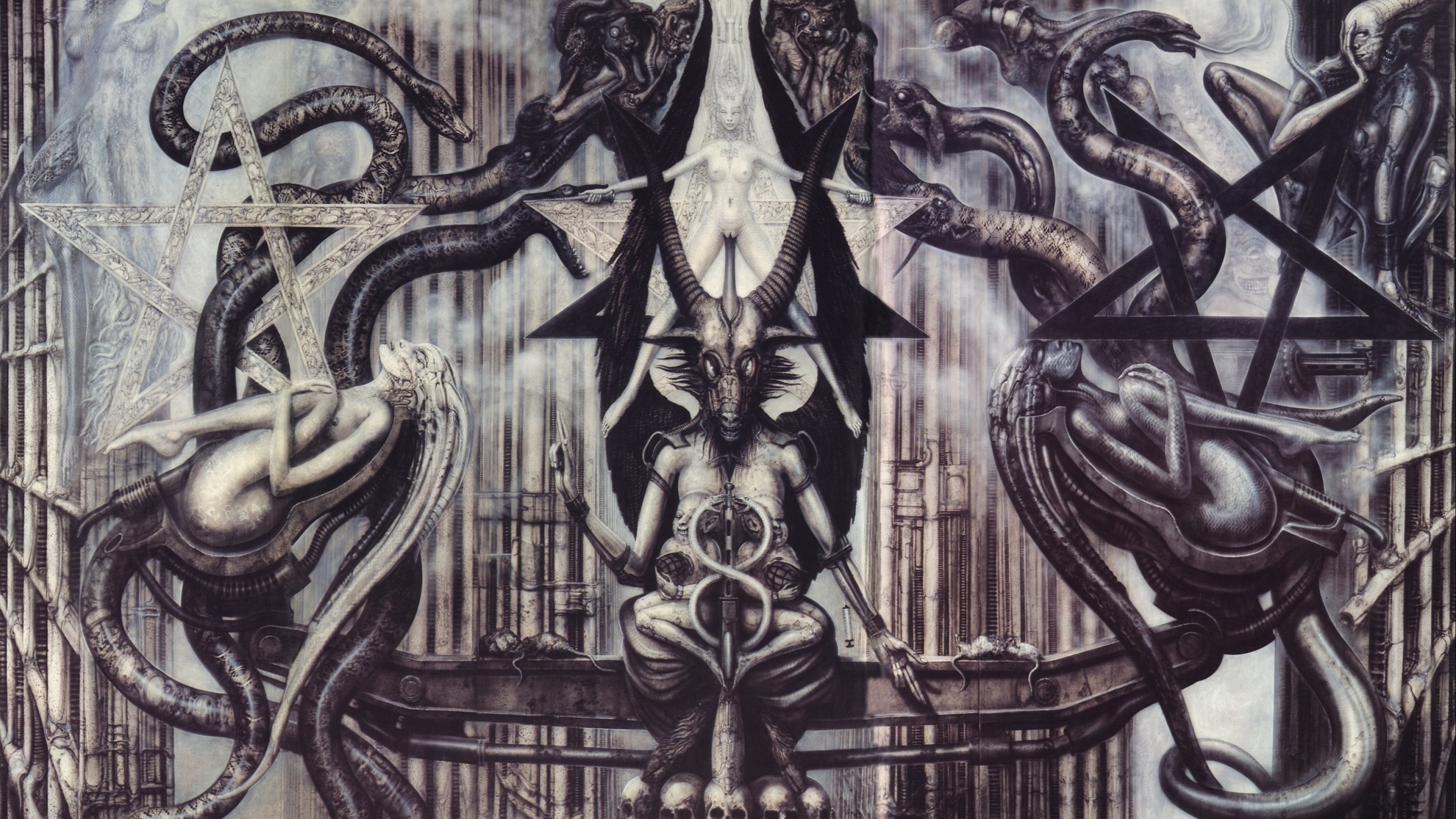 3360x1890 H R GIGER art artwork dark evil artistic horror fantasy occult satan  satanic evil wallpaper |  | 695709 | WallpaperUP