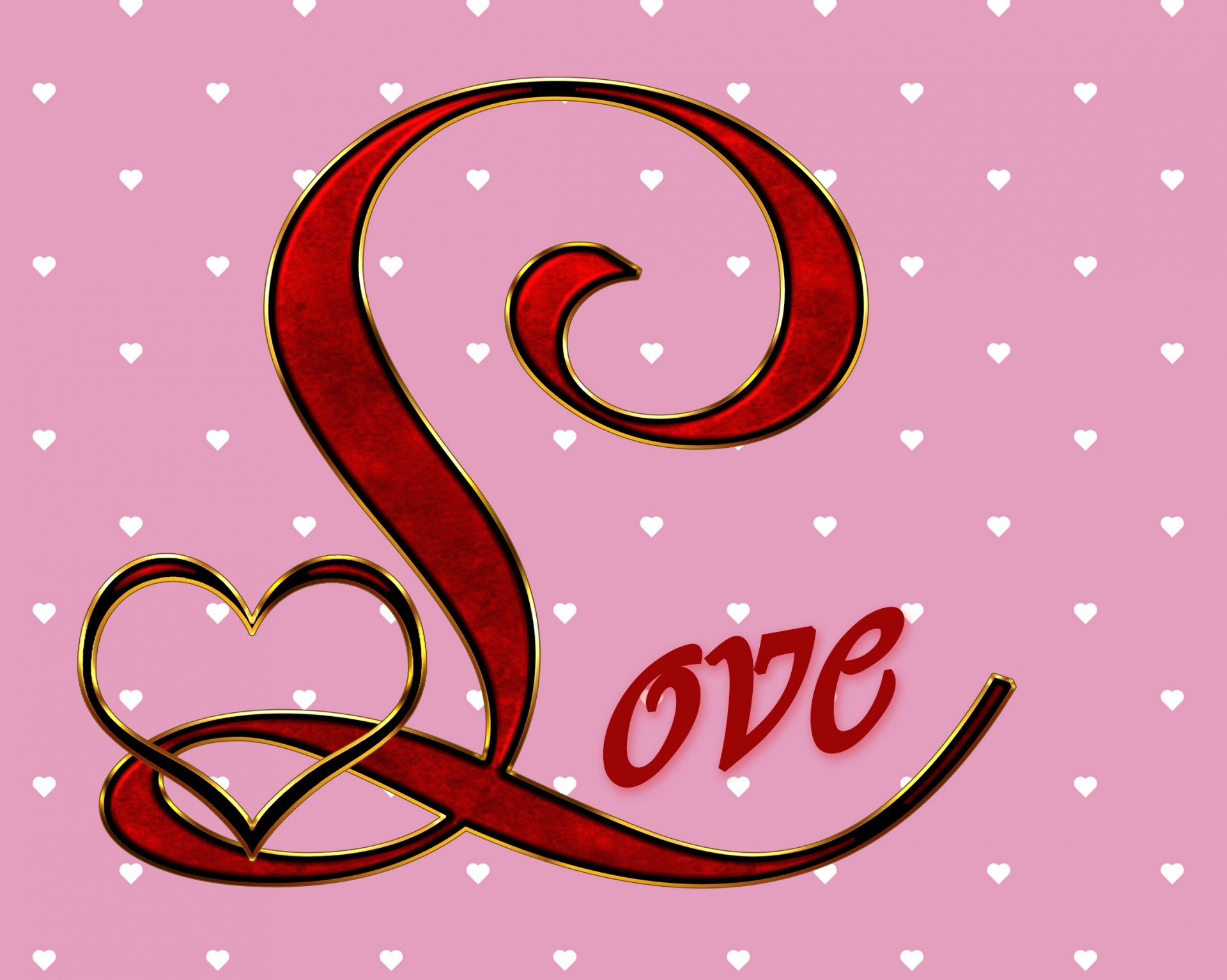 1920x1534 Love Hearts Background