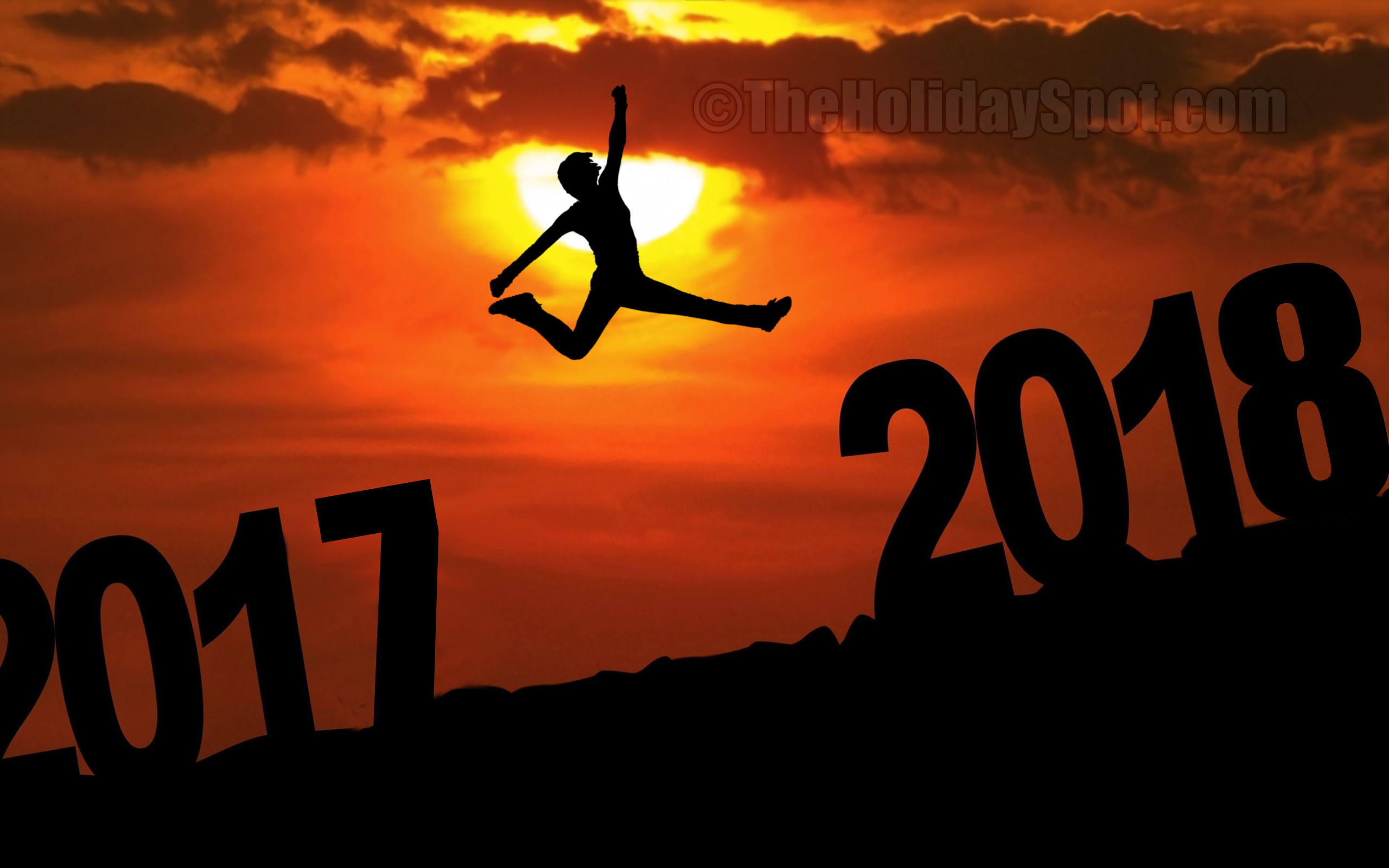 2560x1600 New Year Wallpaper - Jump to 2018