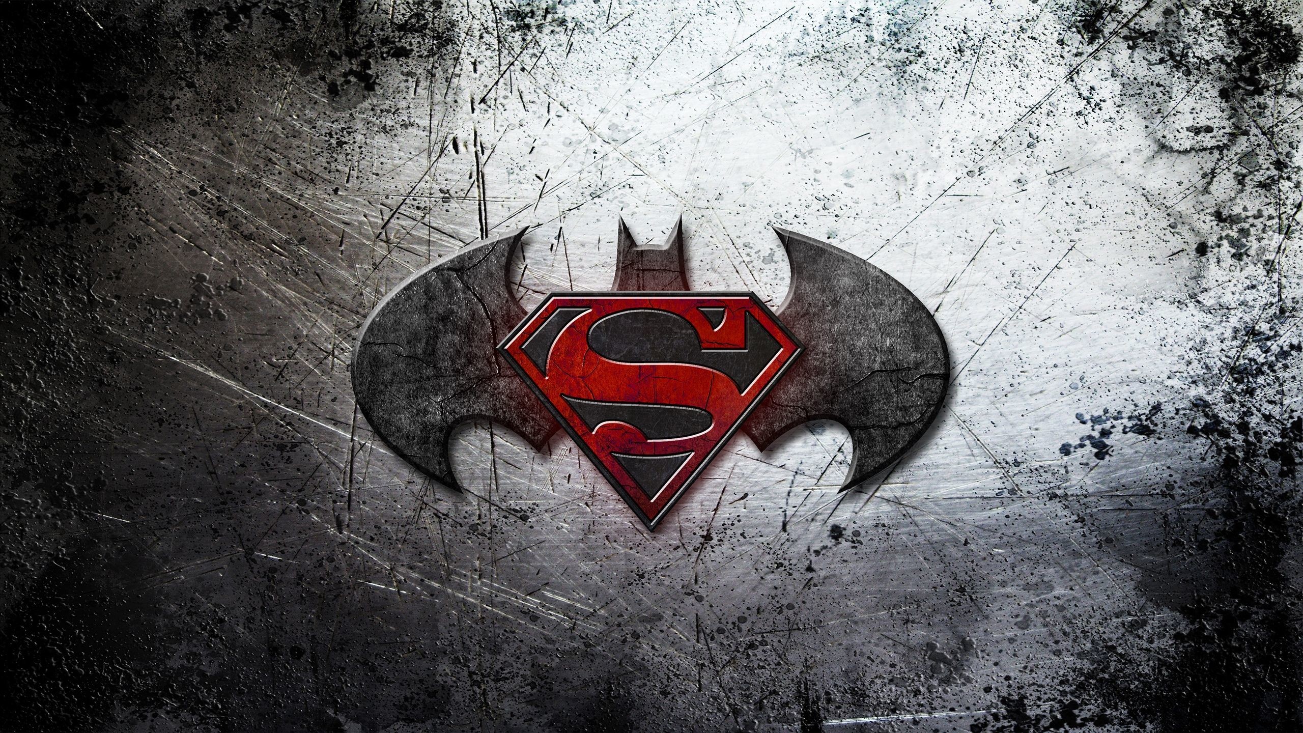 2560x1440 Batman vs Superman Logo Wallpaper