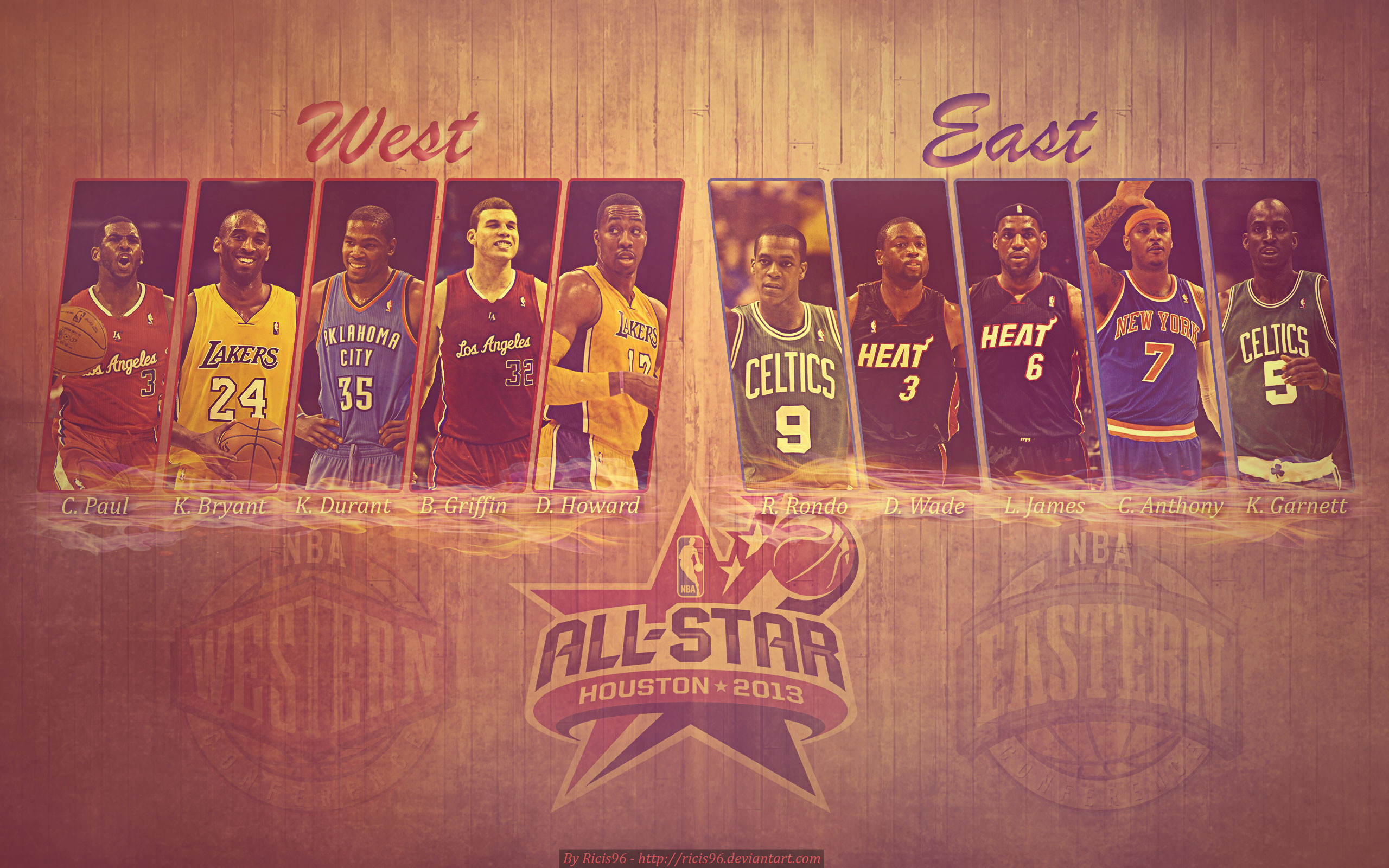 2560x1600 2013 NBA All-Star Starters  Wallpaper