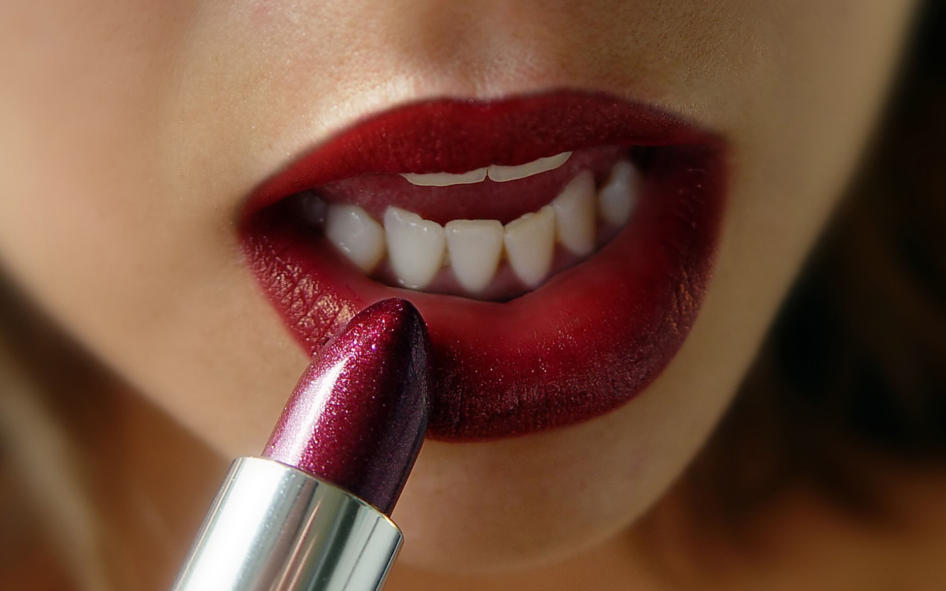 1920x1200 lips, Women, Red, Lipstick, Red Lipstick, Closeup