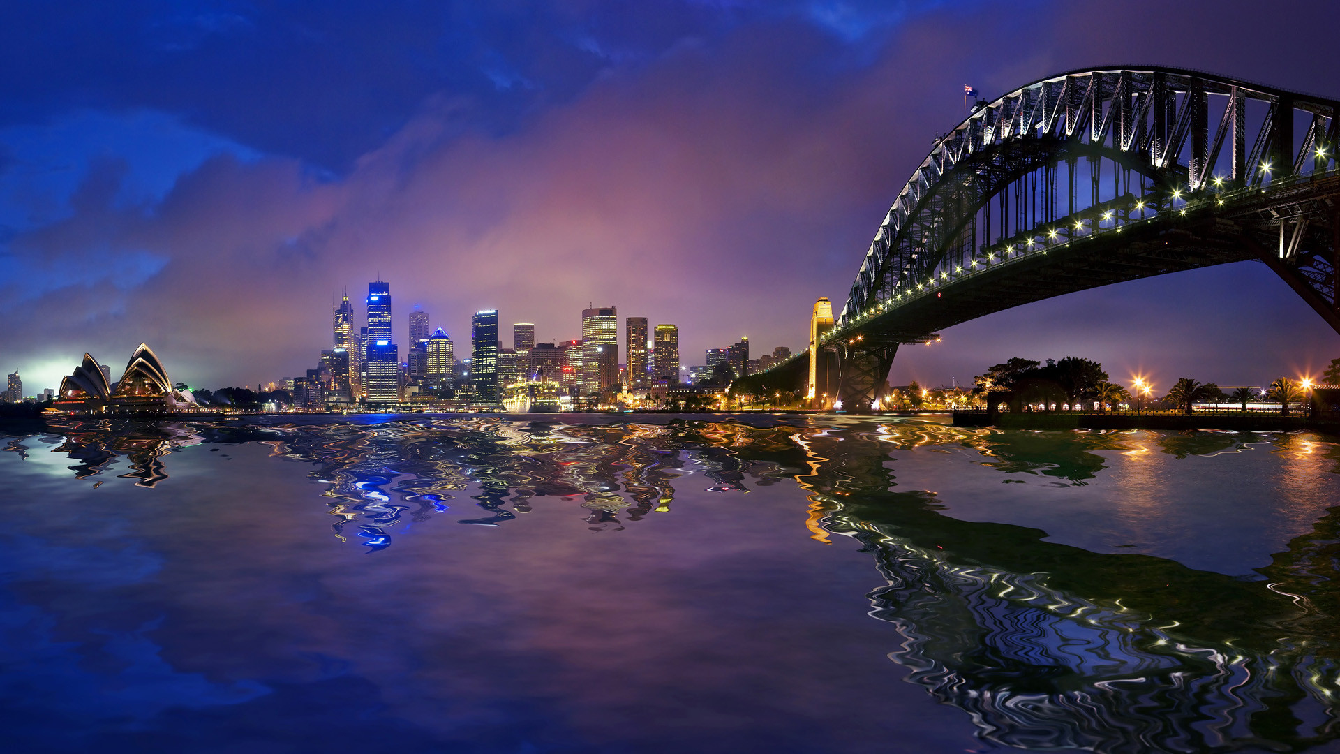1920x1080 Sydney Harbour Bridge Panorama Wallpaper