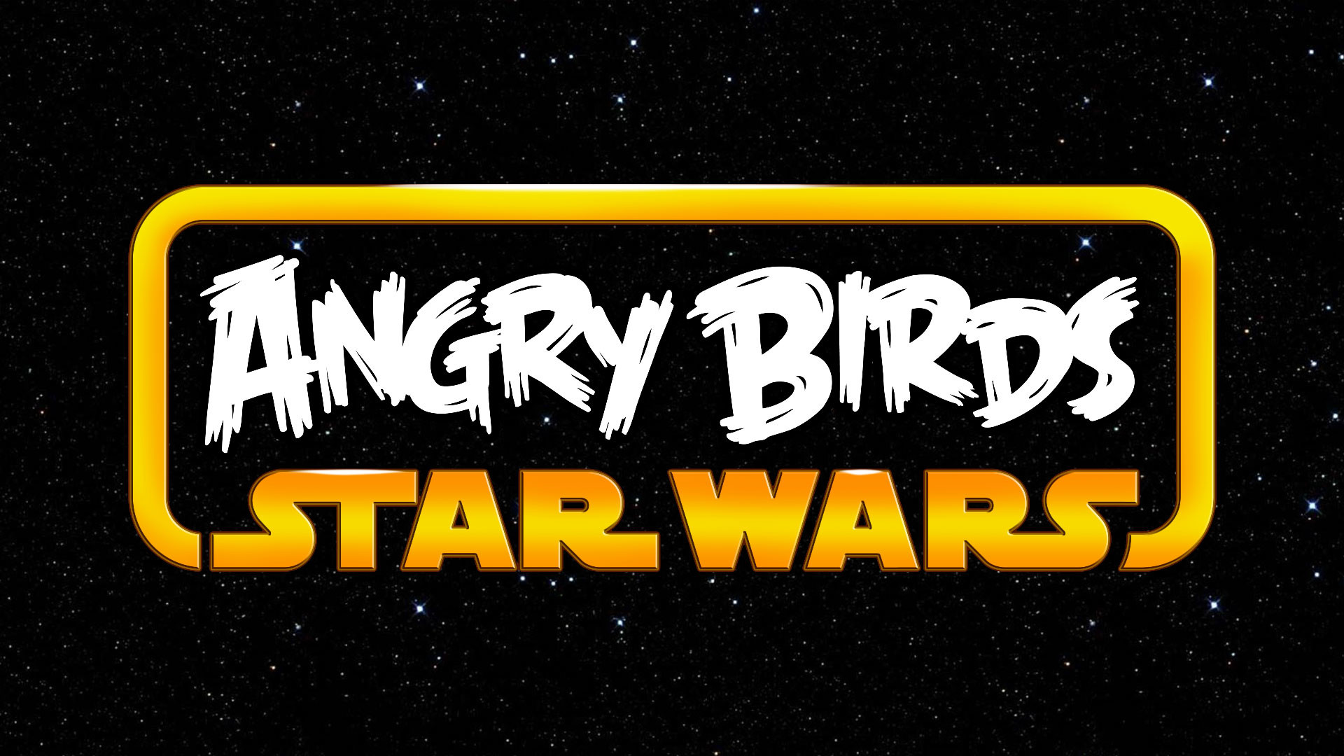 1920x1080 Angry Birds Star Wars Logo, Space Background  wallpaper